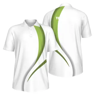 Picklewin Sporty Curve Men's Custom UV Protection Polo Shirt – alternate