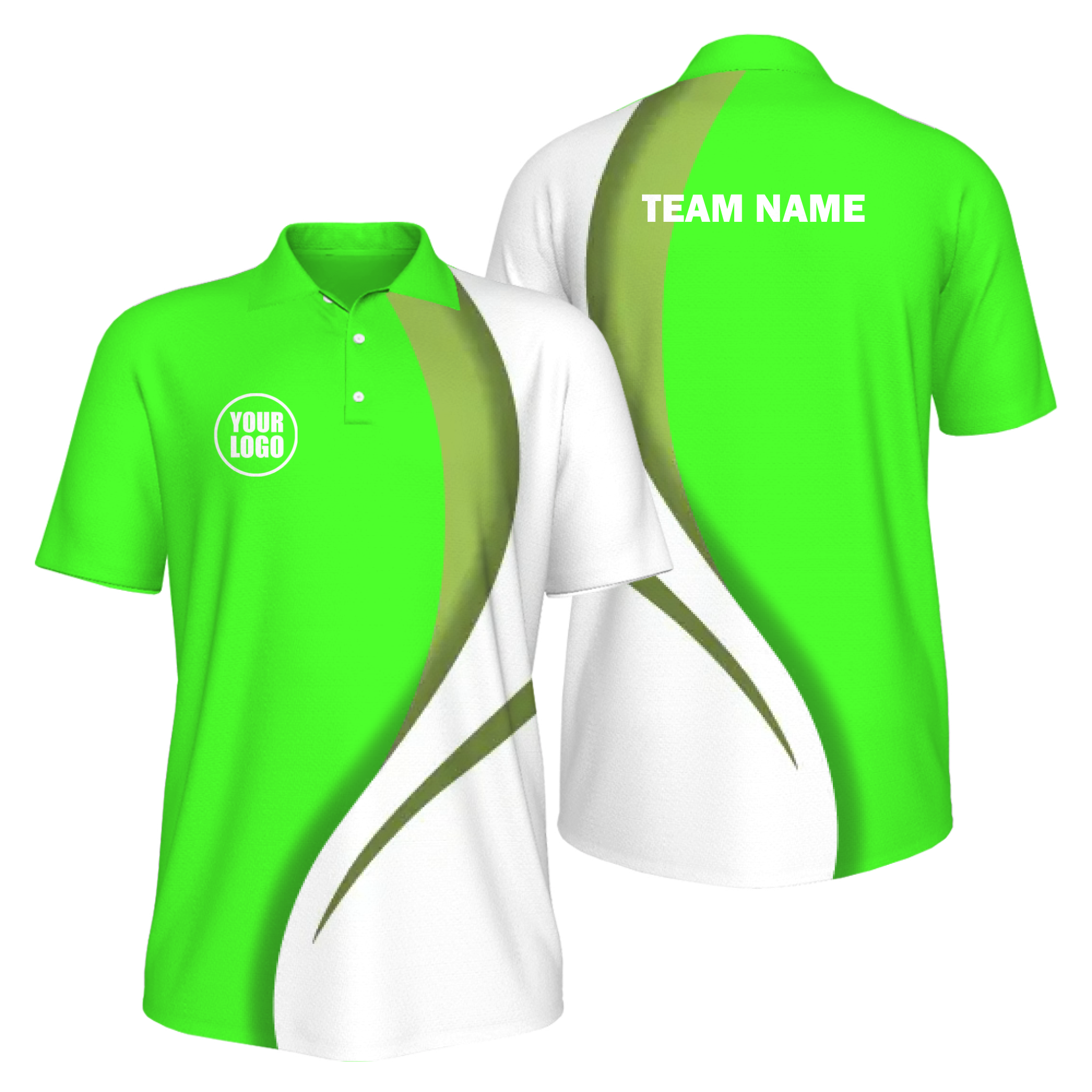 Picklewin Sporty Curve Men's Custom UV Protection Polo Shirt