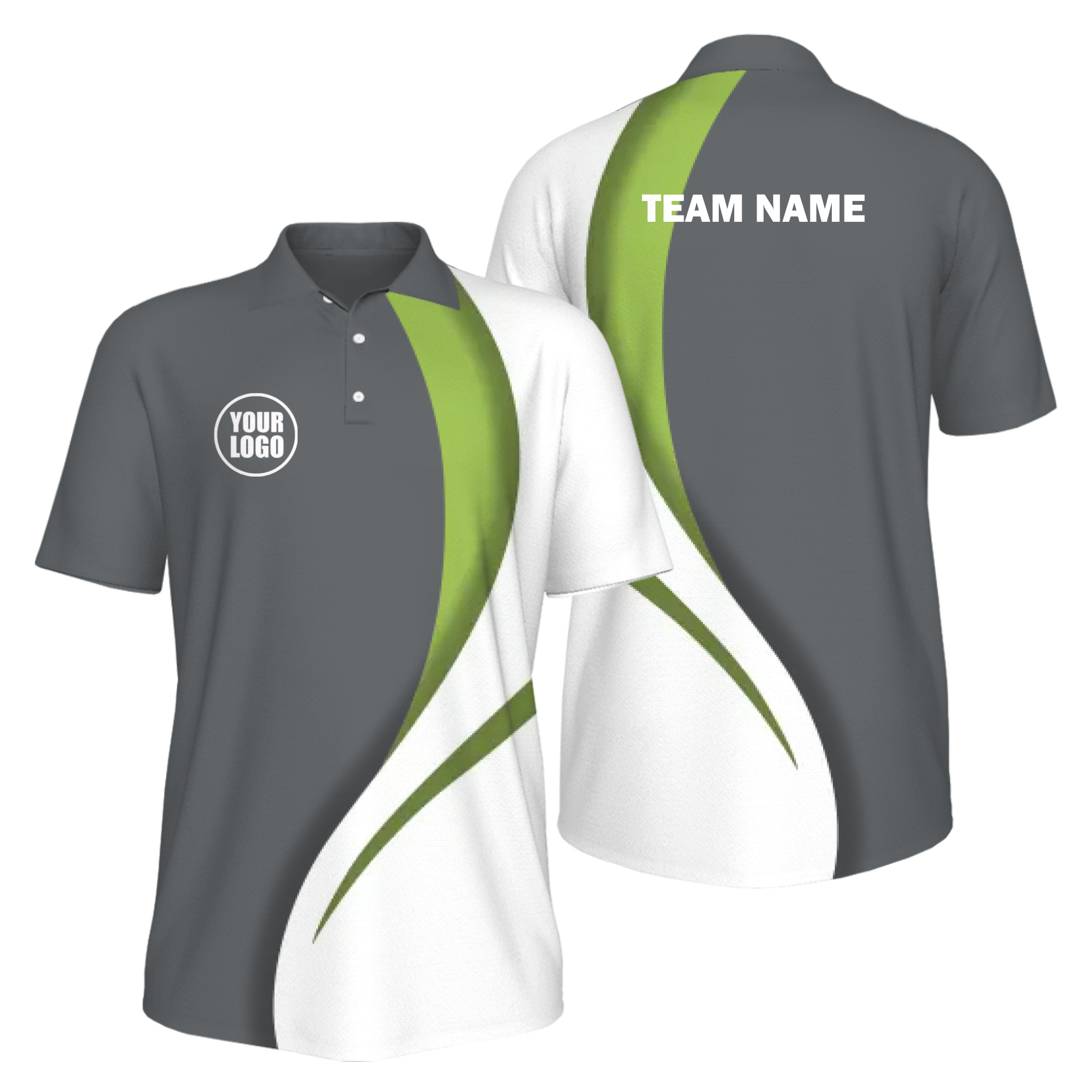 Picklewin Sporty Curve Men's Custom UV Protection Polo Shirt