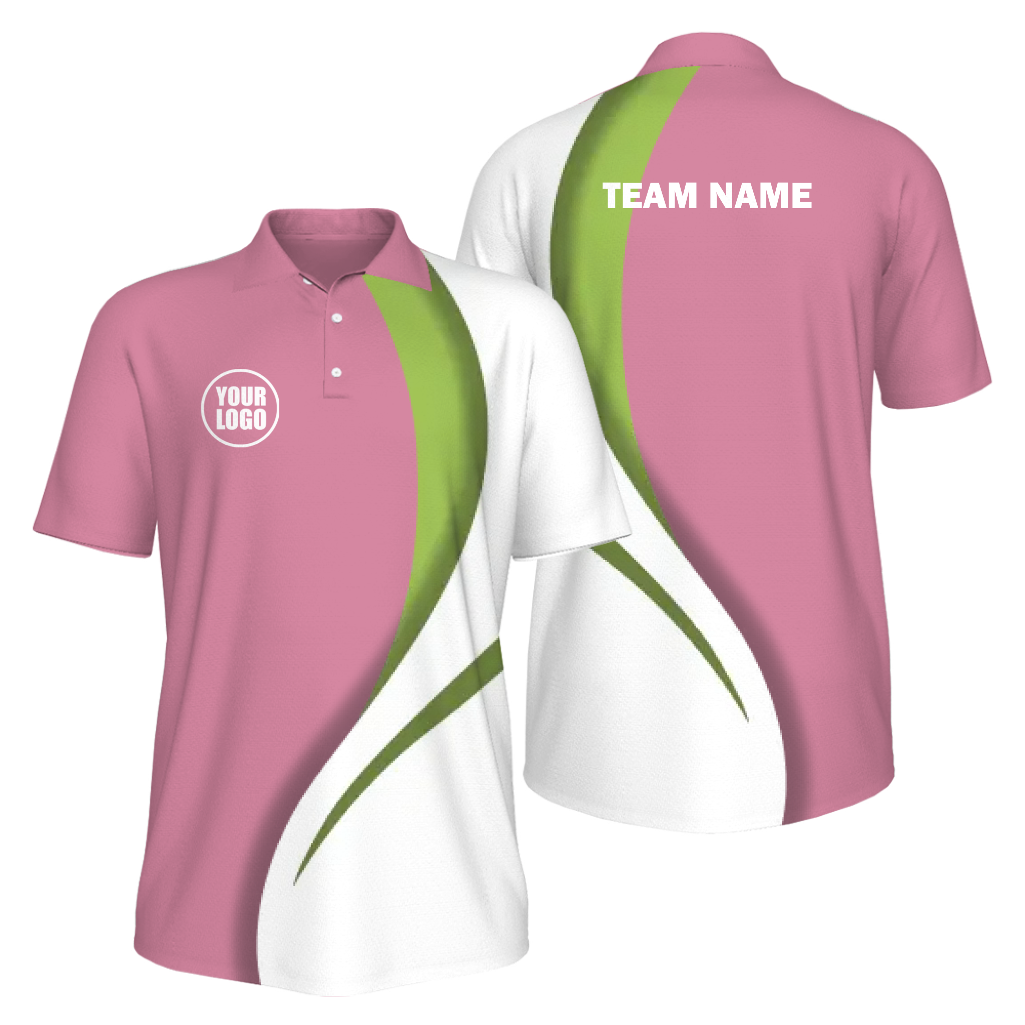 Picklewin Sporty Curve Men's Custom UV Protection Polo Shirt