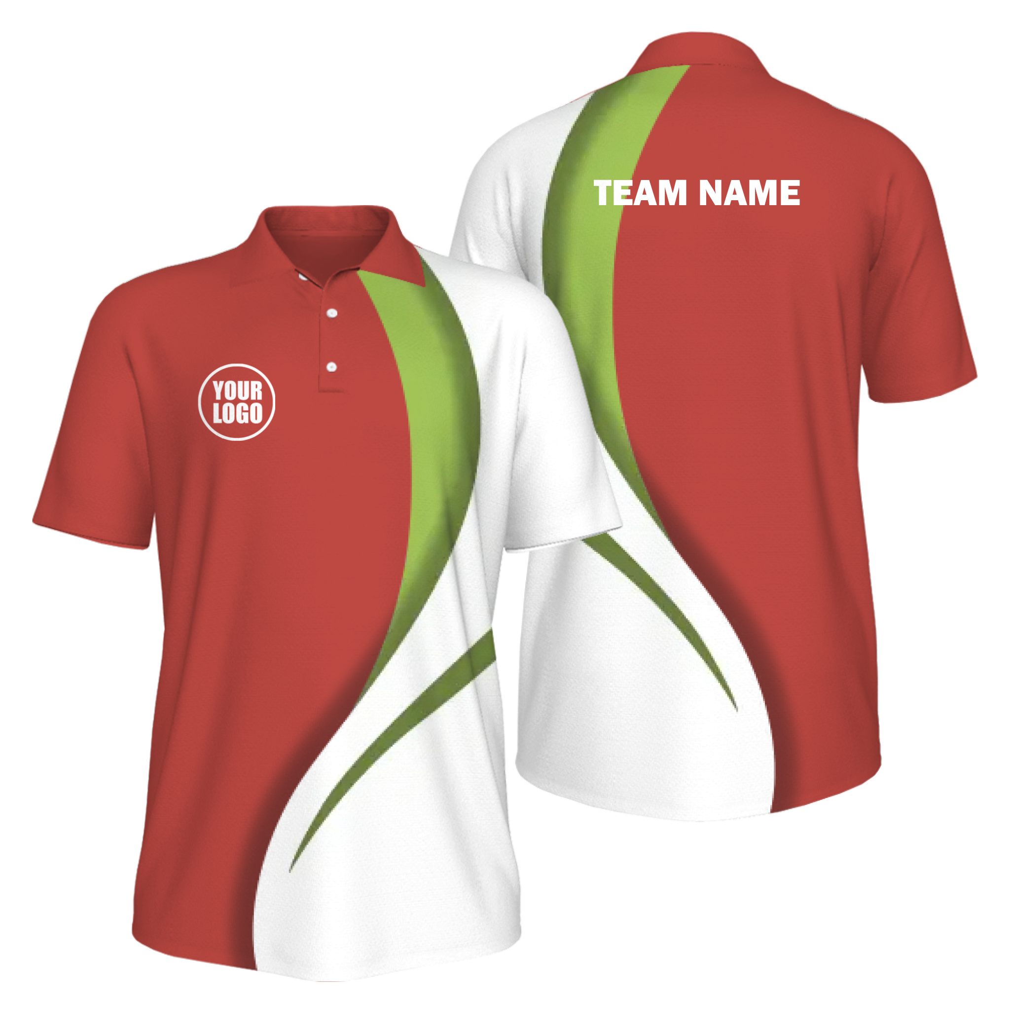 Picklewin Sporty Curve Men's Custom UV Protection Polo Shirt