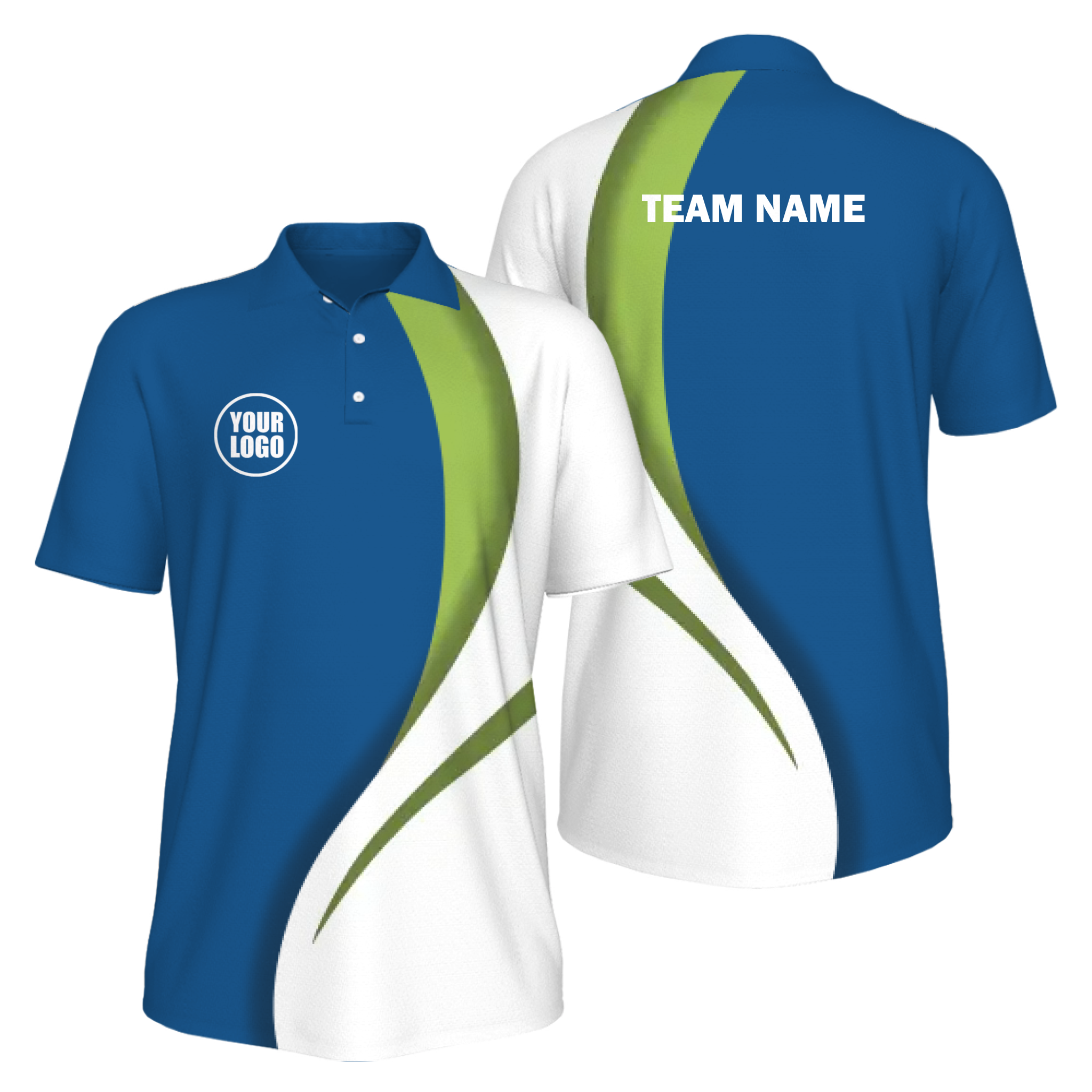 Picklewin Sporty Curve Men's Custom UV Protection Polo Shirt