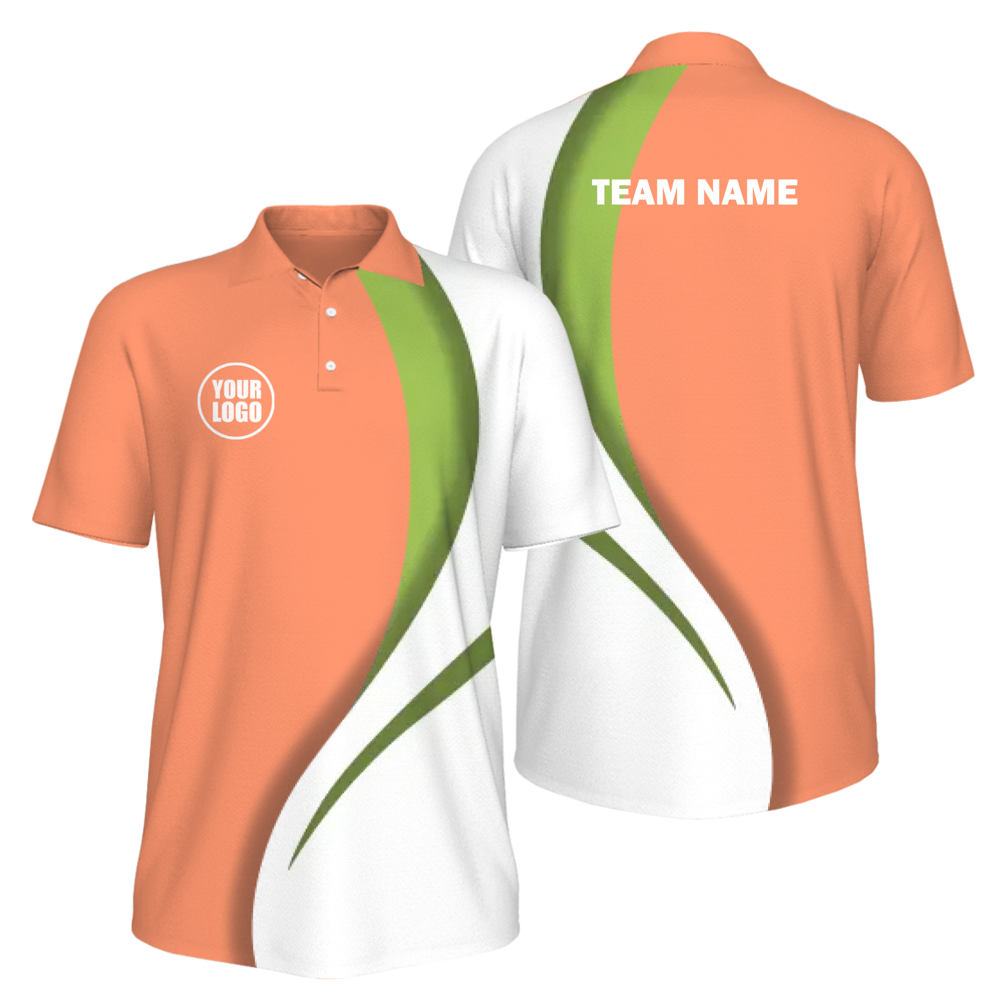 Picklewin Sporty Curve Men's Custom UV Protection Polo Shirt