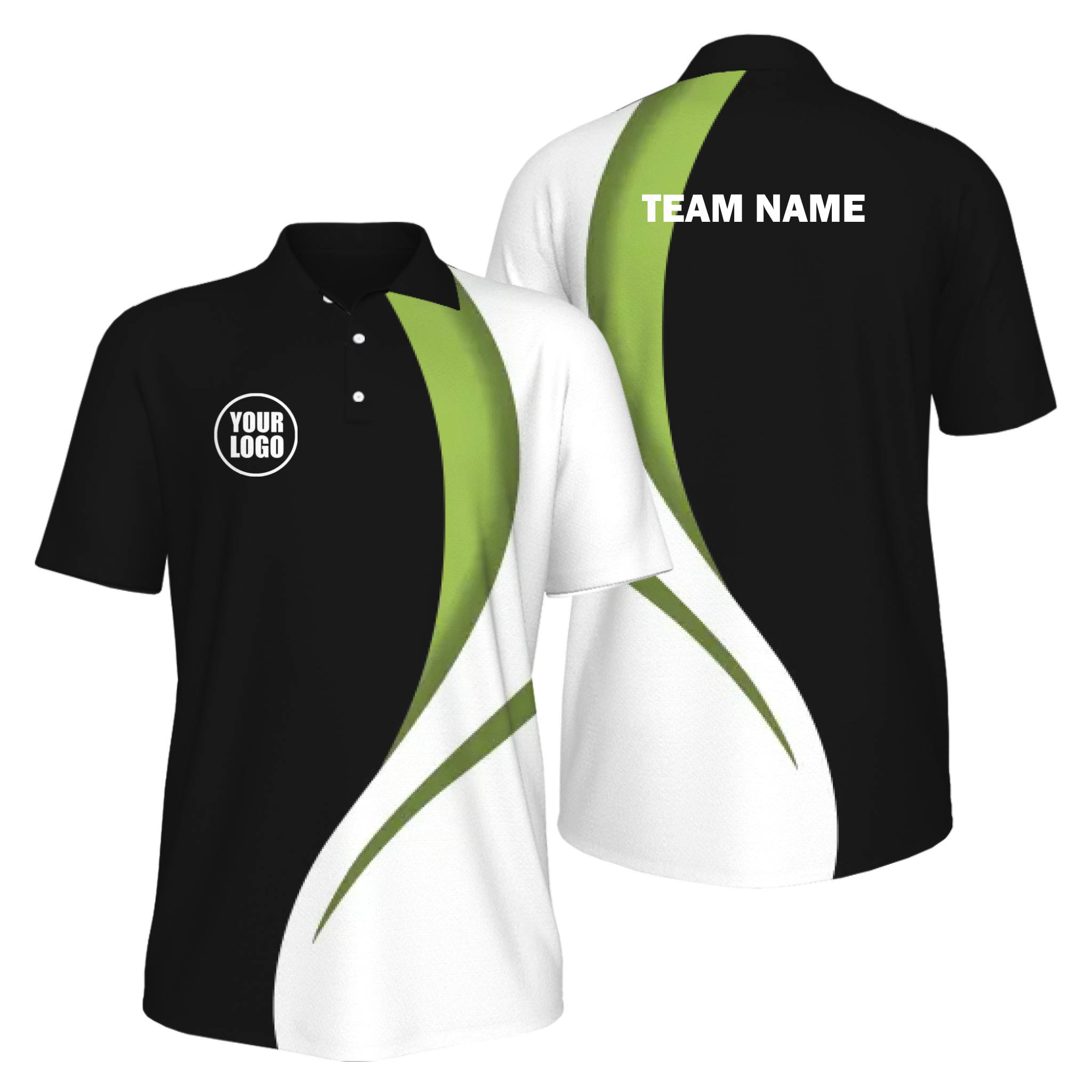 Picklewin Sporty Curve Men's Custom UV Protection Polo Shirt