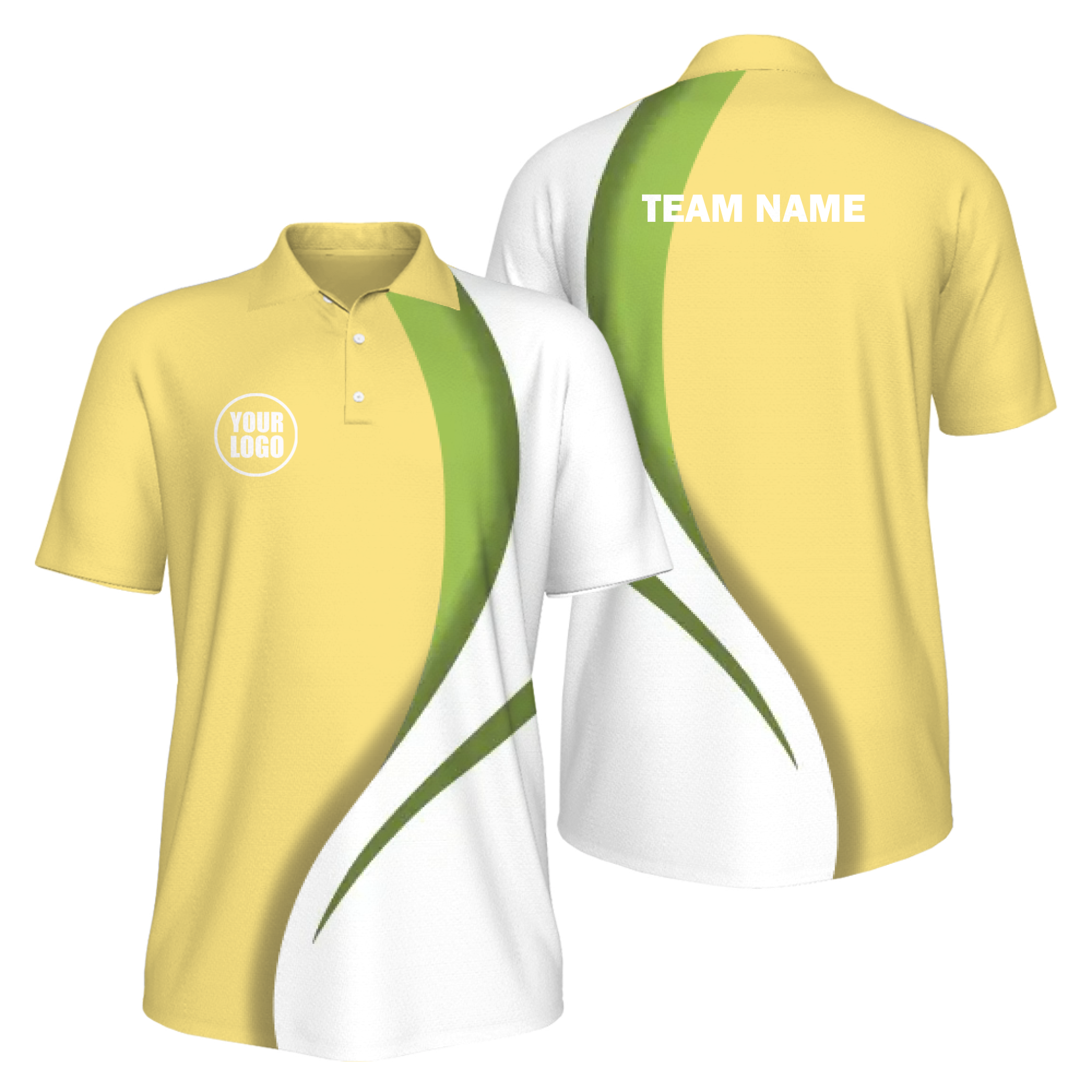 Picklewin Sporty Curve Men's Custom UV Protection Polo Shirt