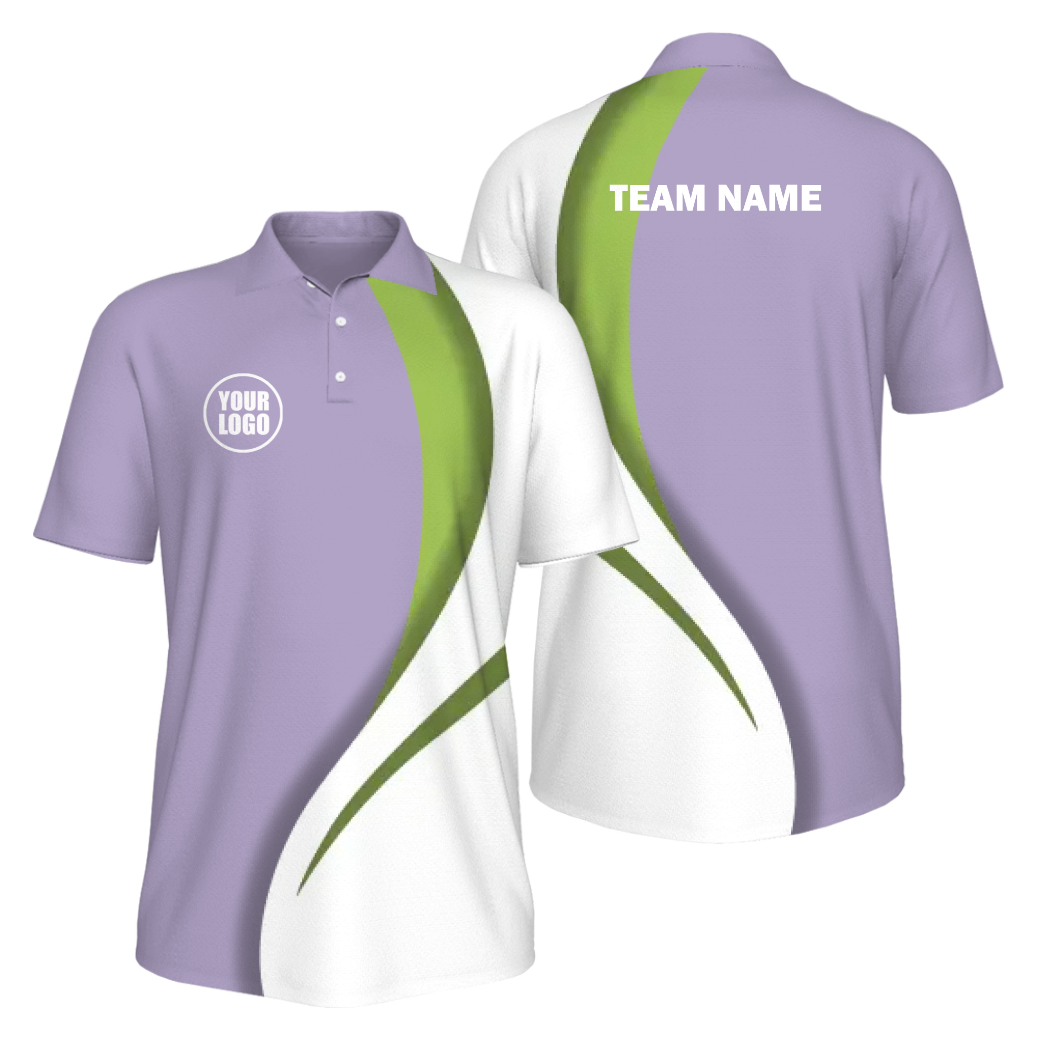 Picklewin Sporty Curve Men's Custom UV Protection Polo Shirt