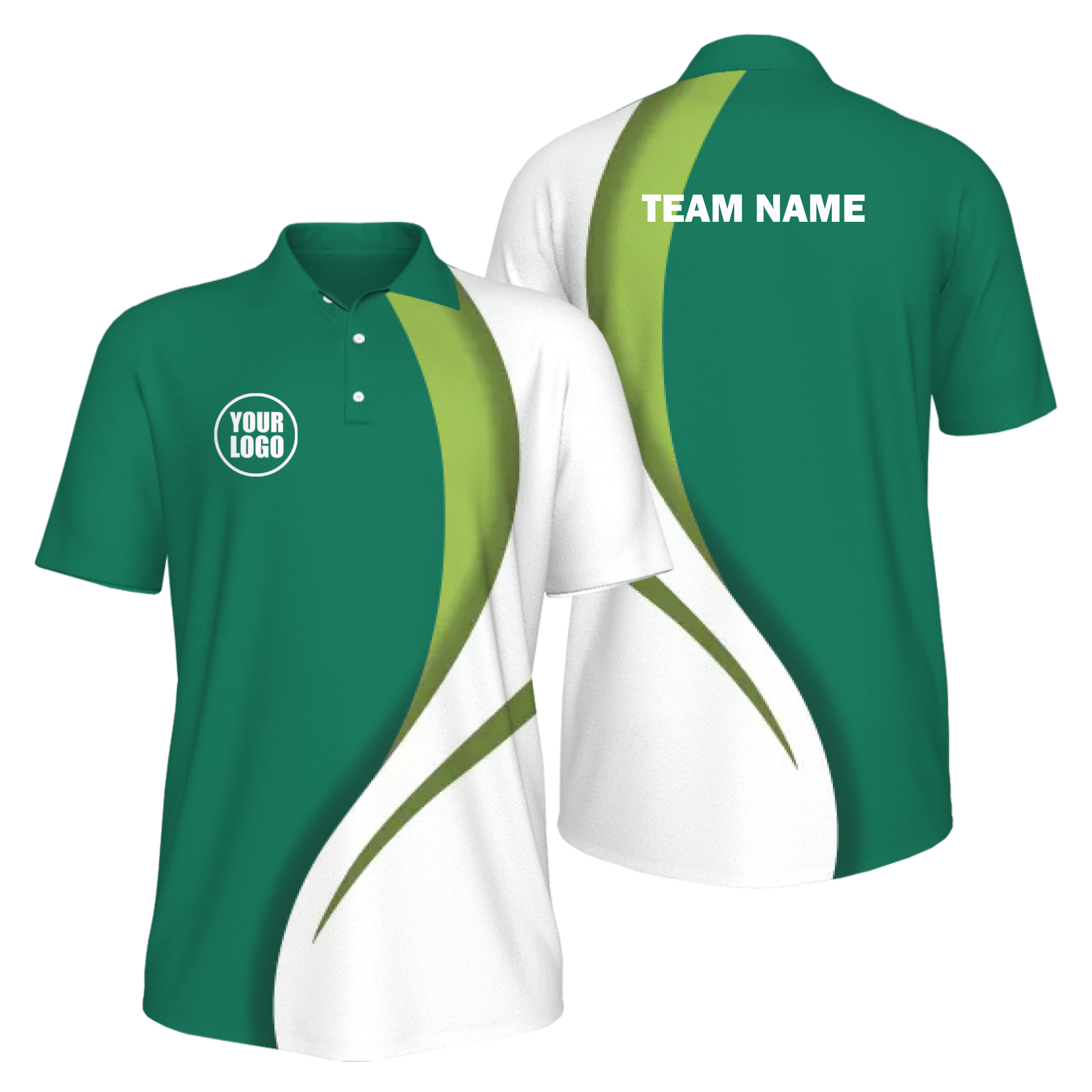 Picklewin Sporty Curve Men's Custom UV Protection Polo Shirt