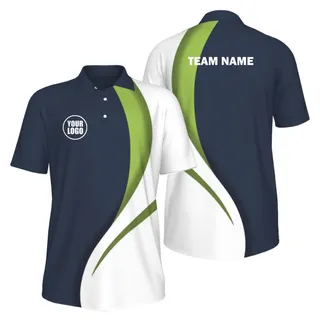 Picklewin Sporty Curve Men's Custom UV Protection Polo Shirt