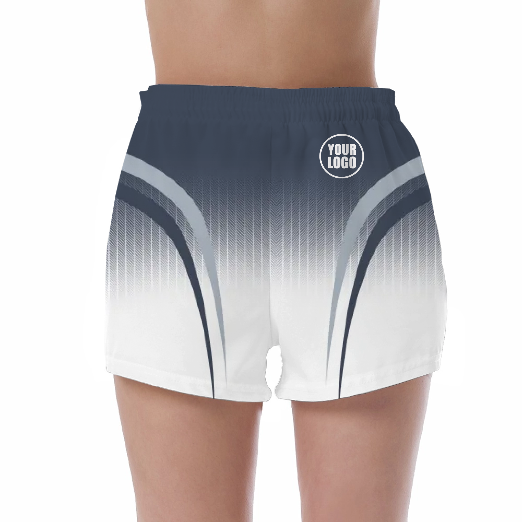 Picklewin Sporty Gradient Custom UV Protection Shorts For Women