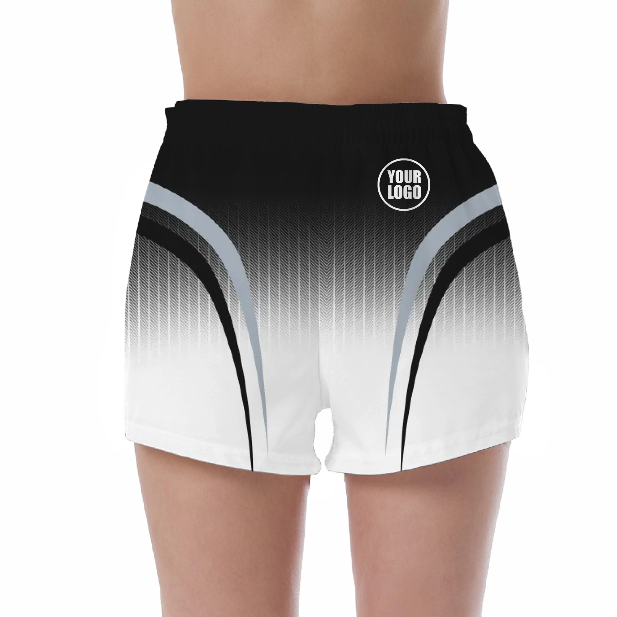 Picklewin Sporty Gradient Custom UV Protection Shorts For Women