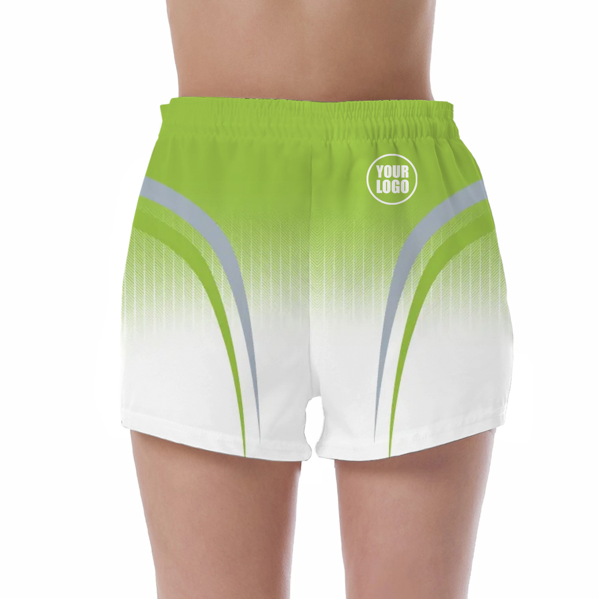 Picklewin Sporty Gradient Custom UV Protection Shorts For Women - alternate