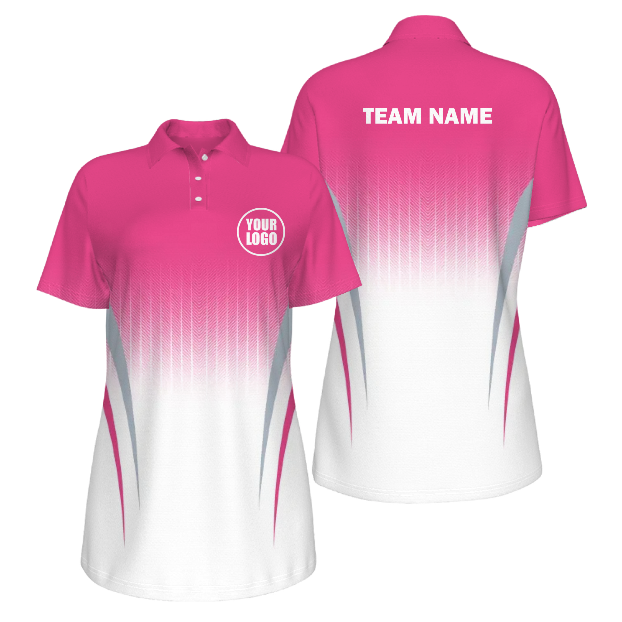 Picklewin Sporty Gradient Women's Custom UV Protection Polo