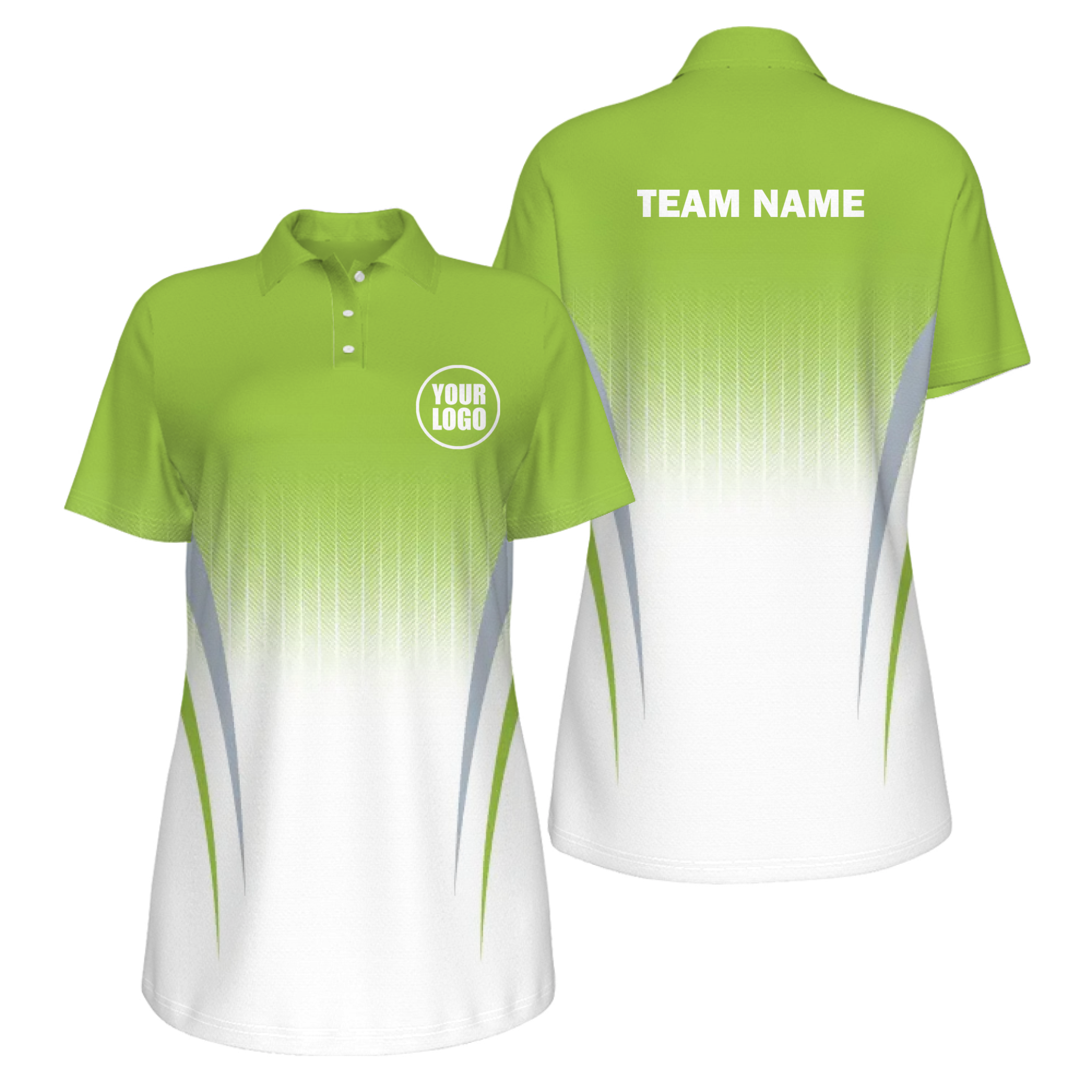 Picklewin Sporty Gradient Women's Custom UV Protection Polo