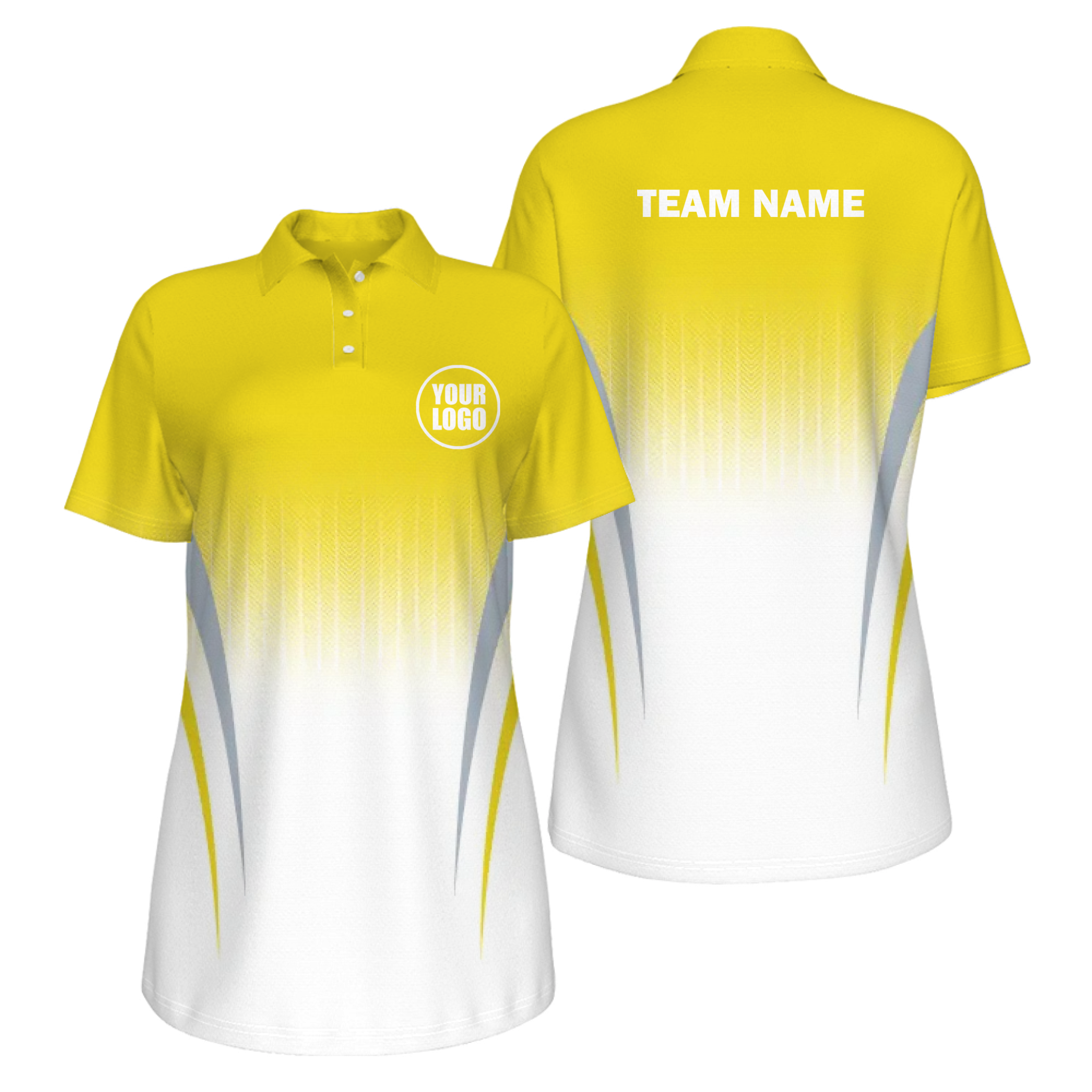 Picklewin Sporty Gradient Women's Custom UV Protection Polo
