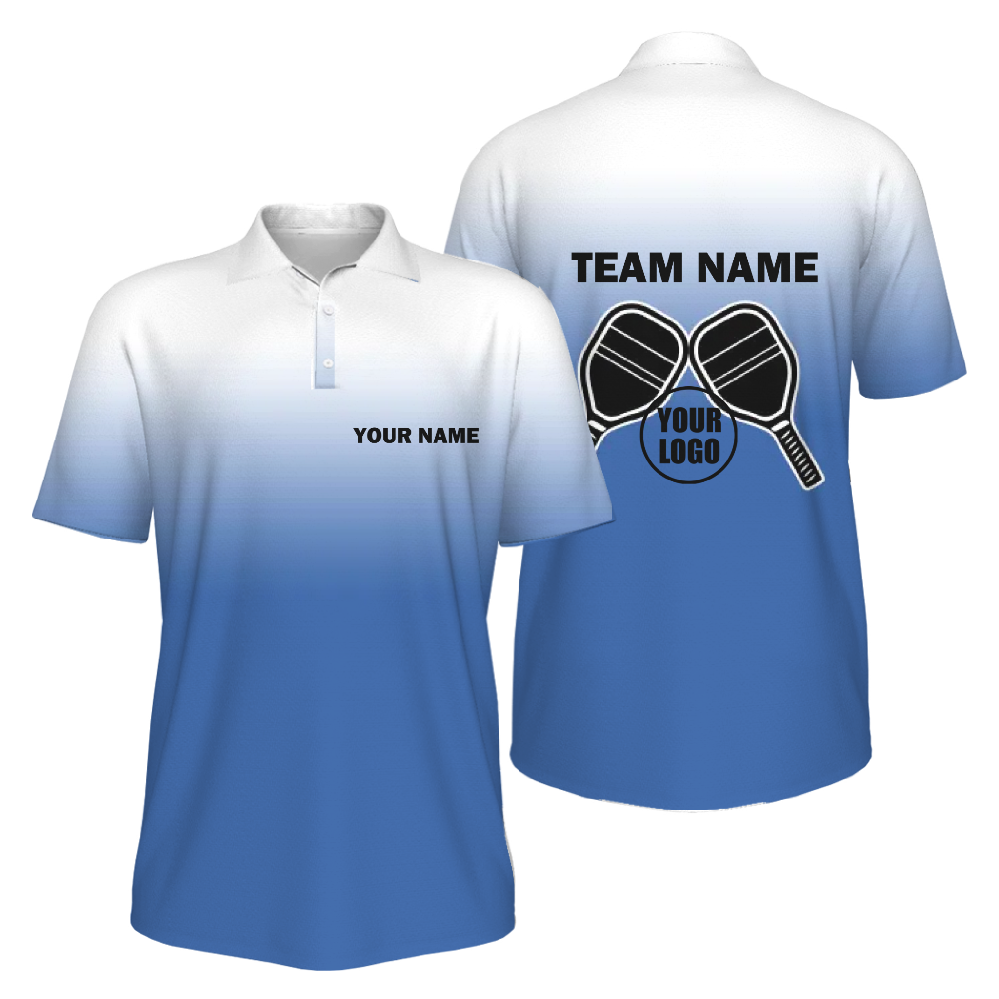 Picklewin Sporty Men's UV Protection Polo Shirt For Pickleball Team