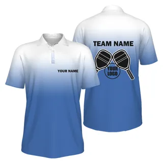 Picklewin Sporty Men's UV Protection Polo Shirt For Pickleball Team – alternate