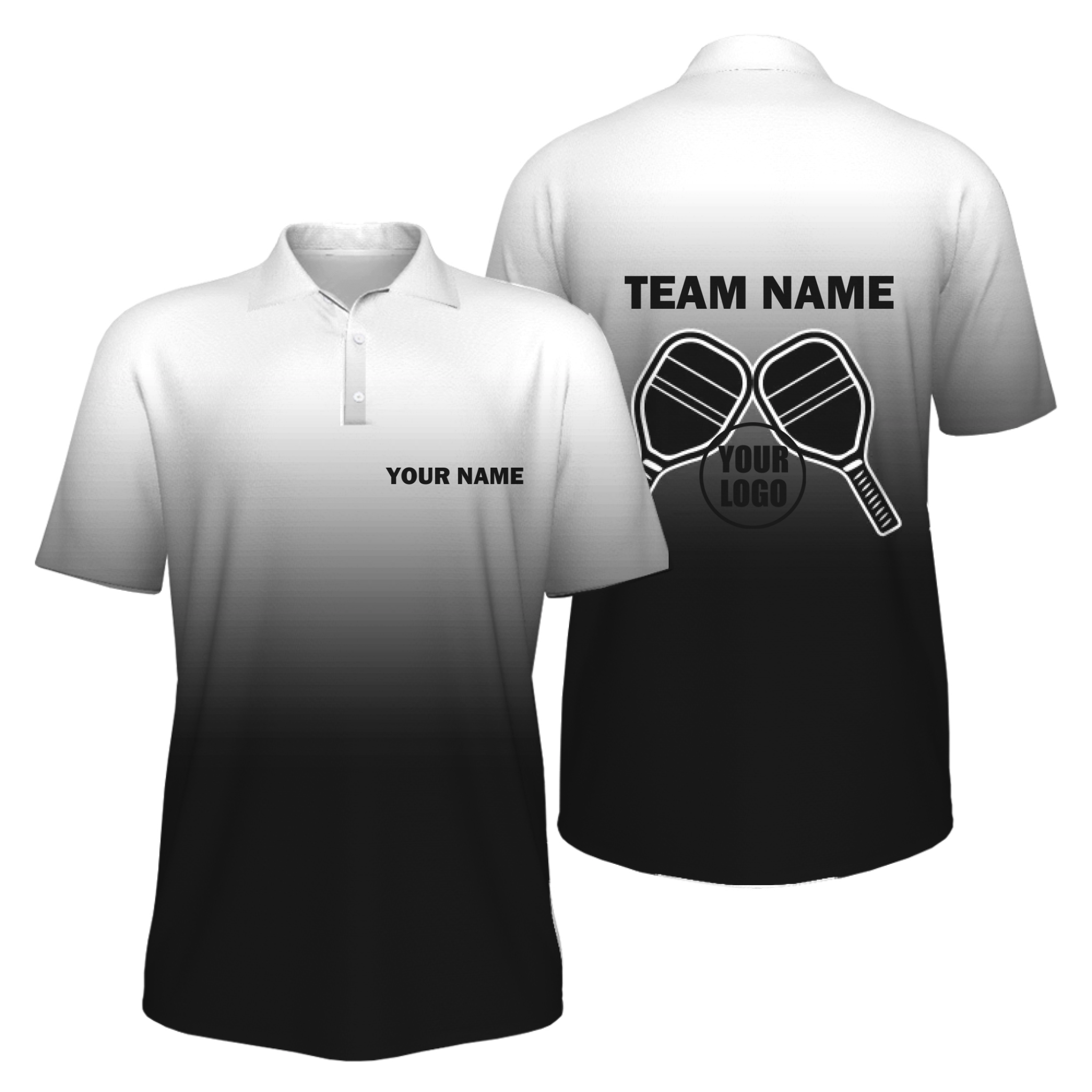 Picklewin Sporty Men's UV Protection Polo Shirt For Pickleball Team