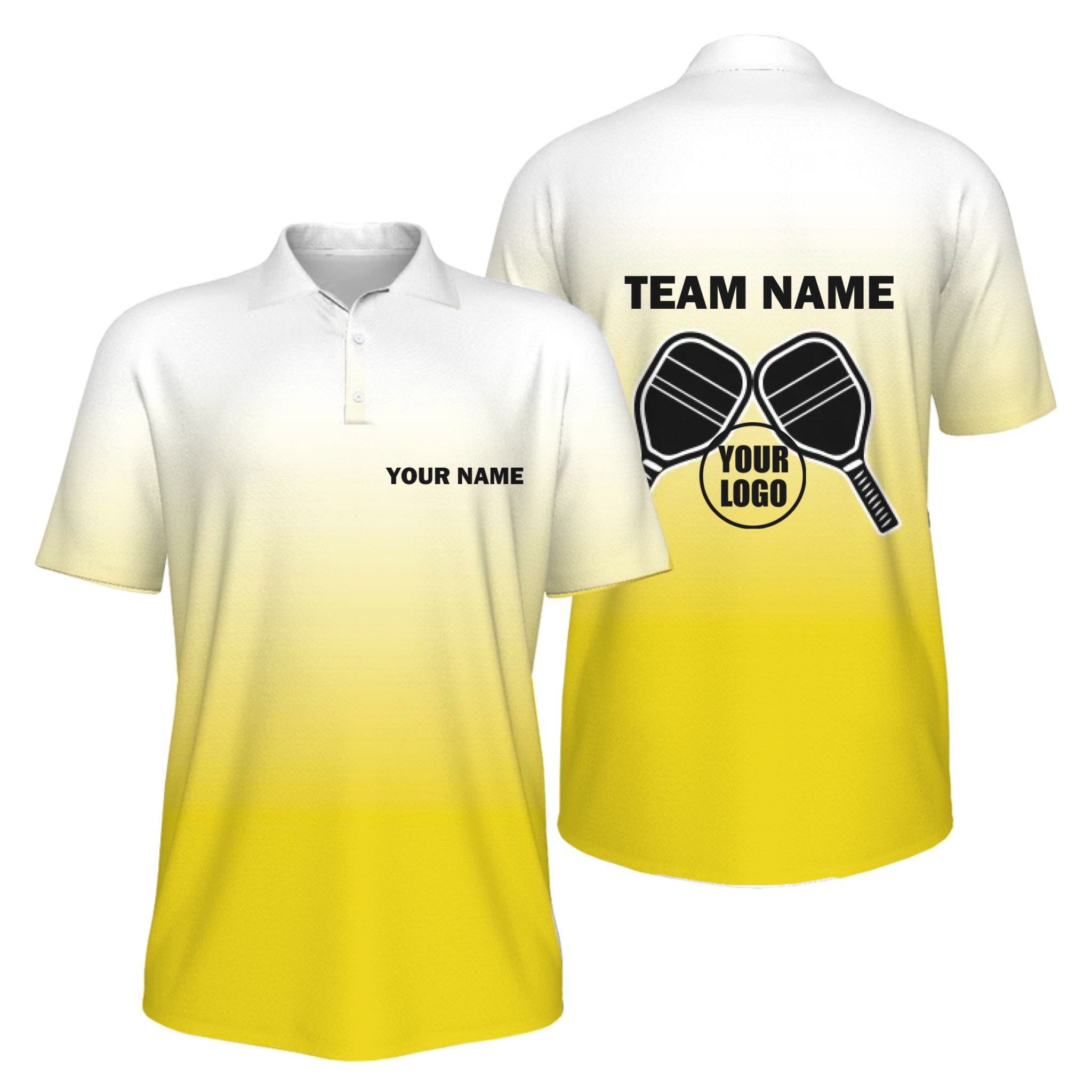 Picklewin Sporty Men's UV Protection Polo Shirt For Pickleball Team