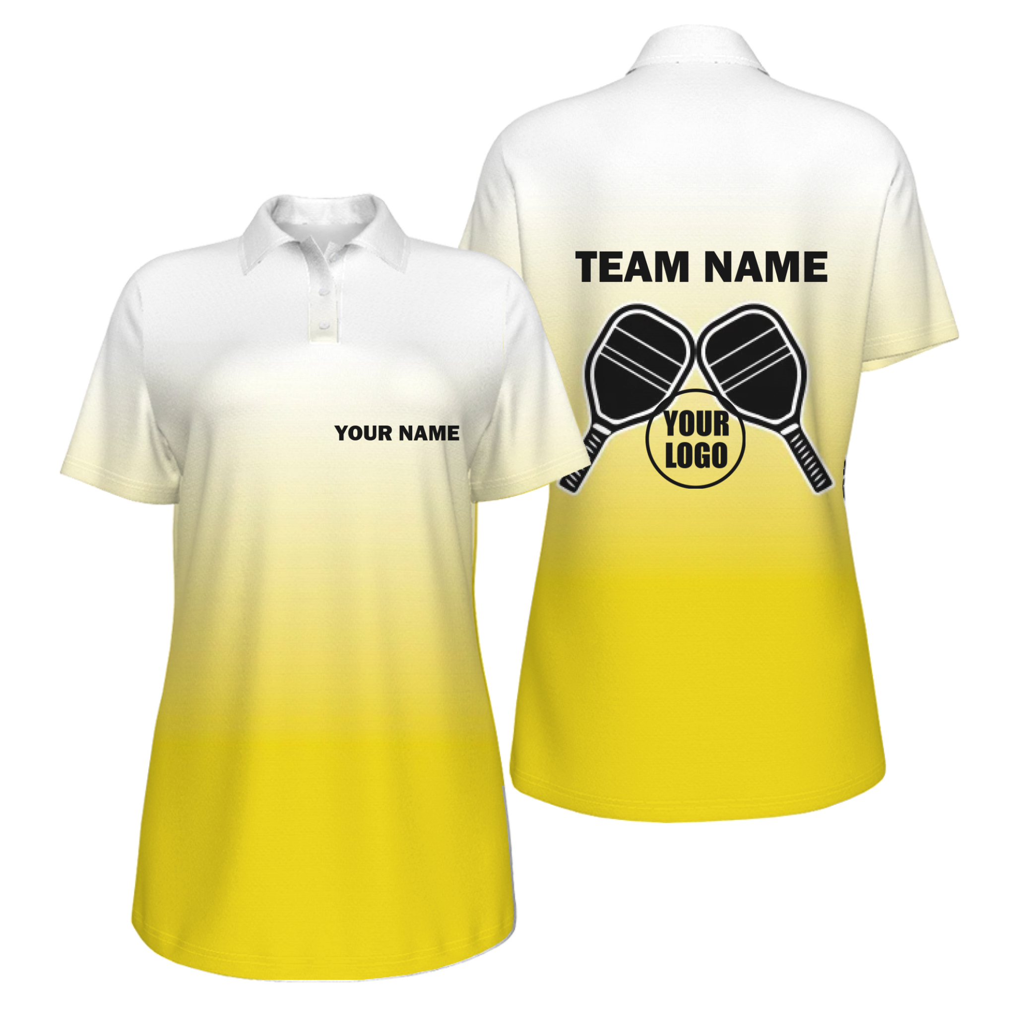 Picklewin Sporty Women's Custom UV Protection Polo For Pickleball Team