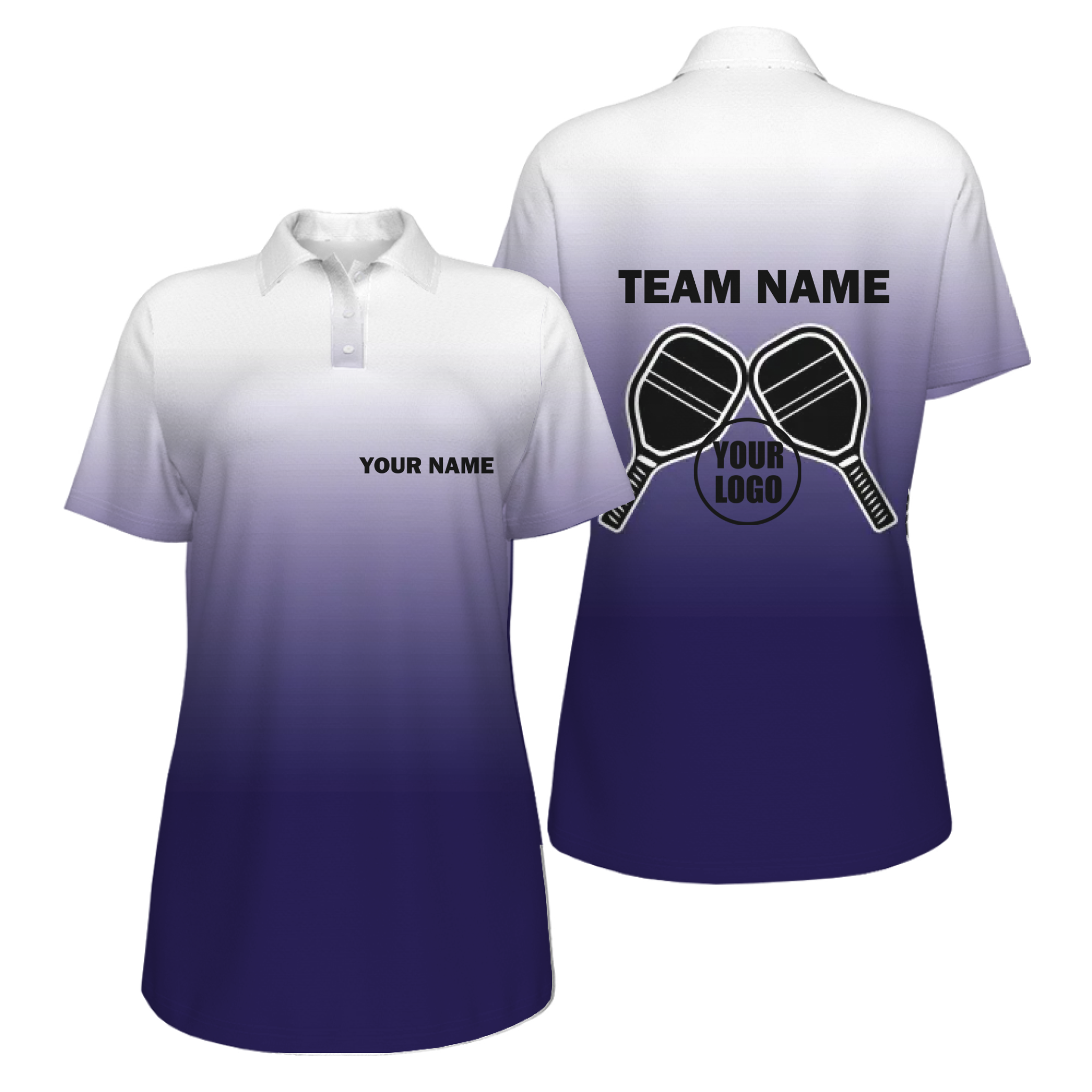 Picklewin Sporty Women's Custom UV Protection Polo For Pickleball Team