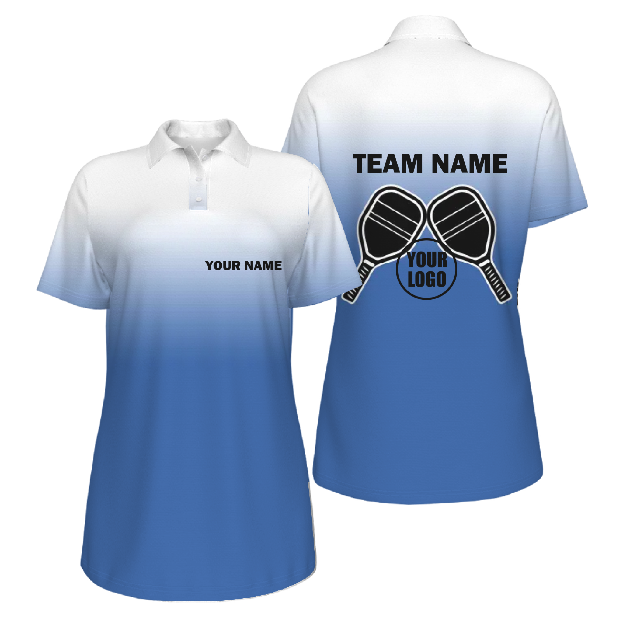 Picklewin Sporty Women's Custom UV Protection Polo For Pickleball Team