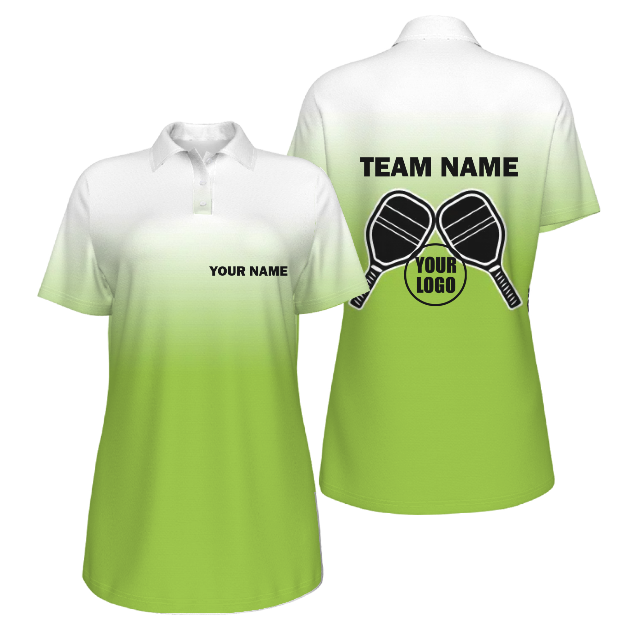 Picklewin Sporty Women's Custom UV Protection Polo For Pickleball Team