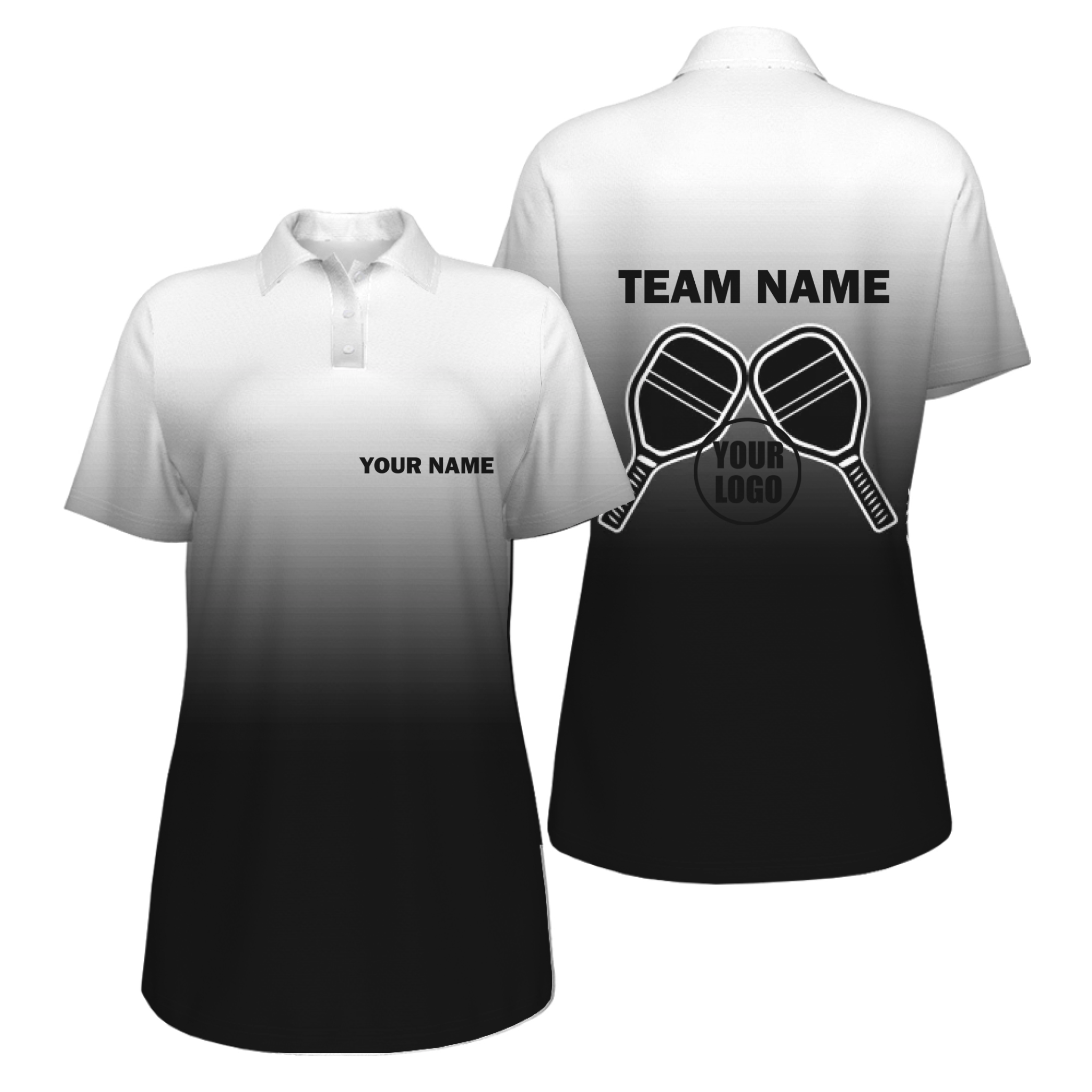 Picklewin Sporty Women's Custom UV Protection Polo For Pickleball Team
