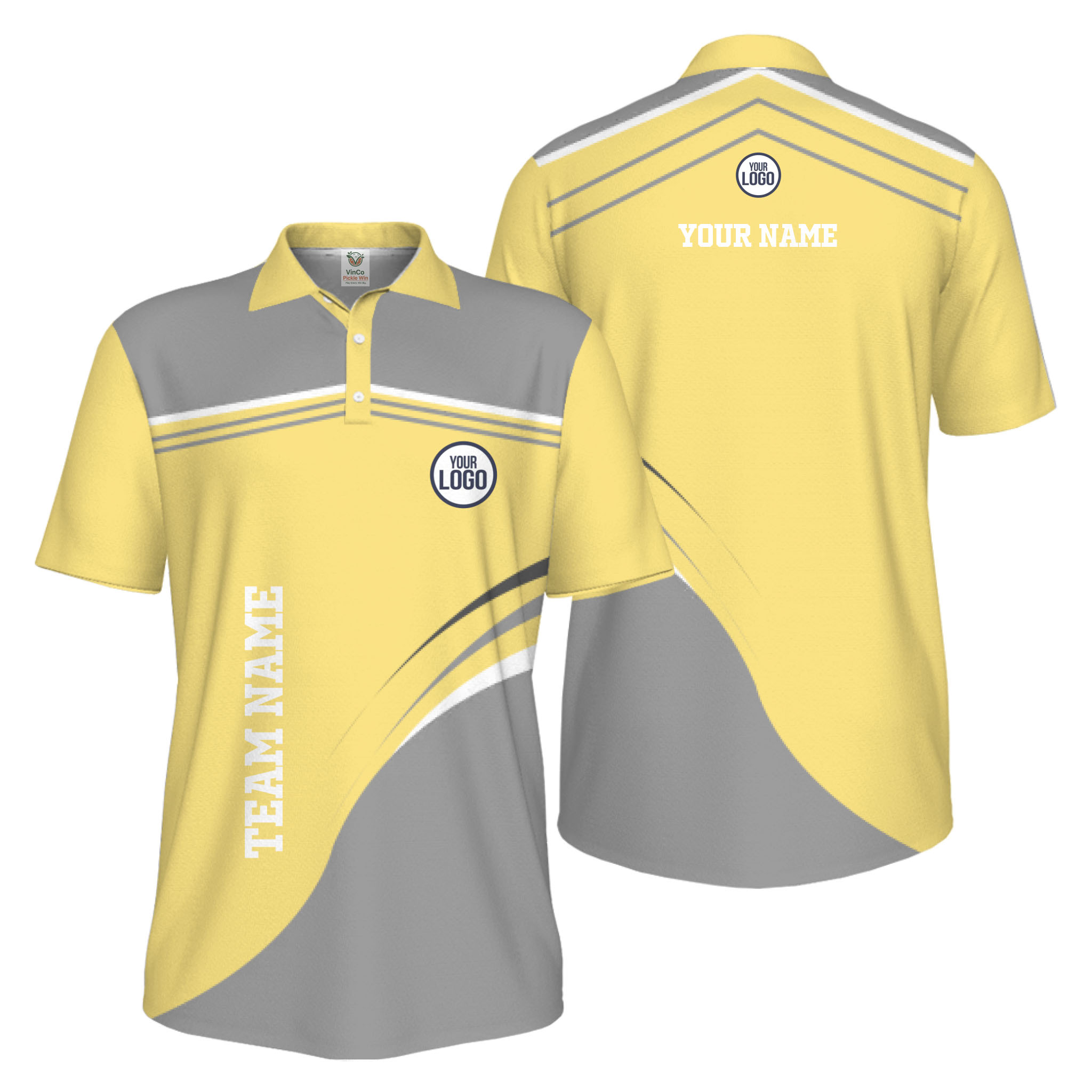 Picklewin Stylish Custom Athletic Uniform UV Protection Men Polo Shirt