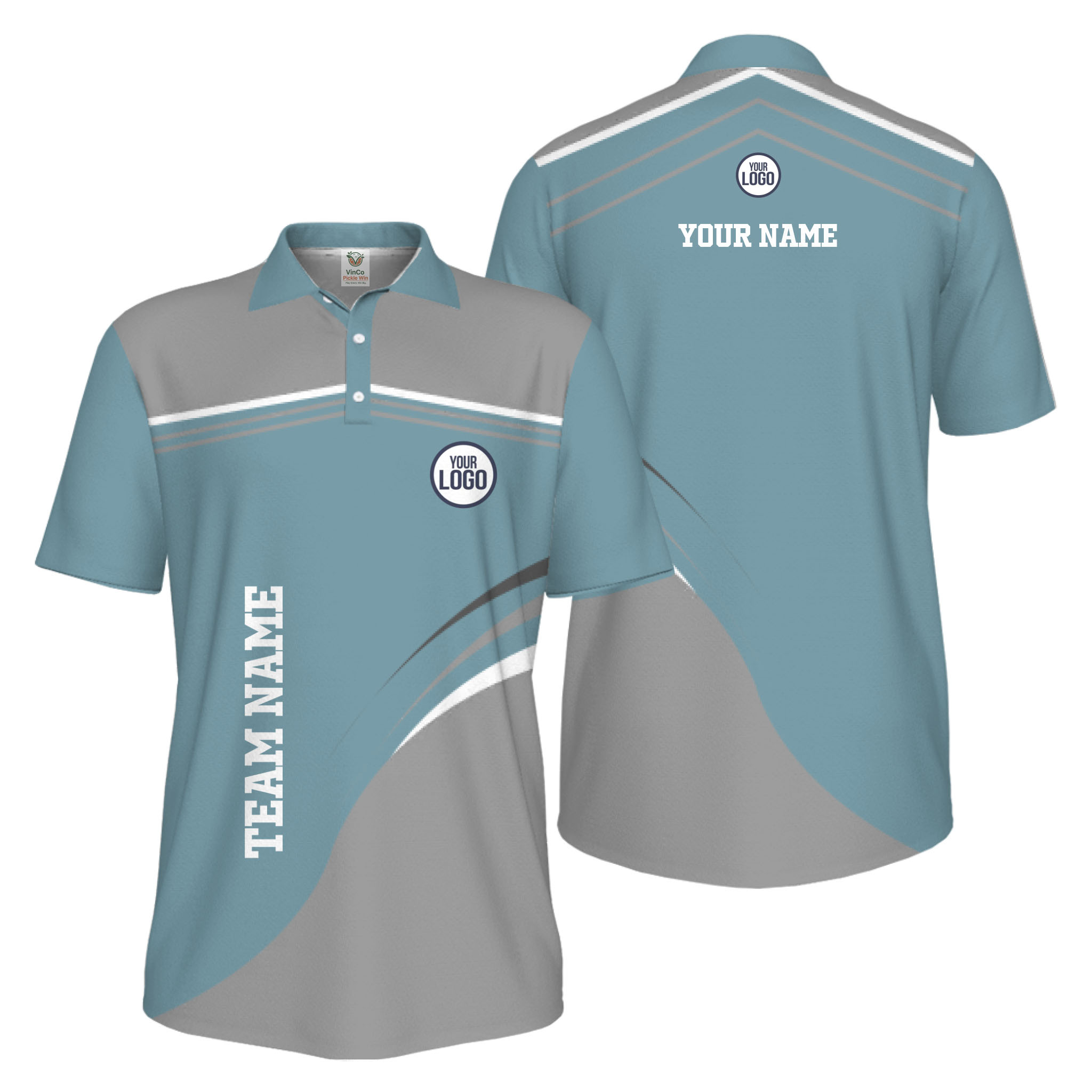 Picklewin Stylish Custom Athletic Uniform UV Protection Men Polo Shirt