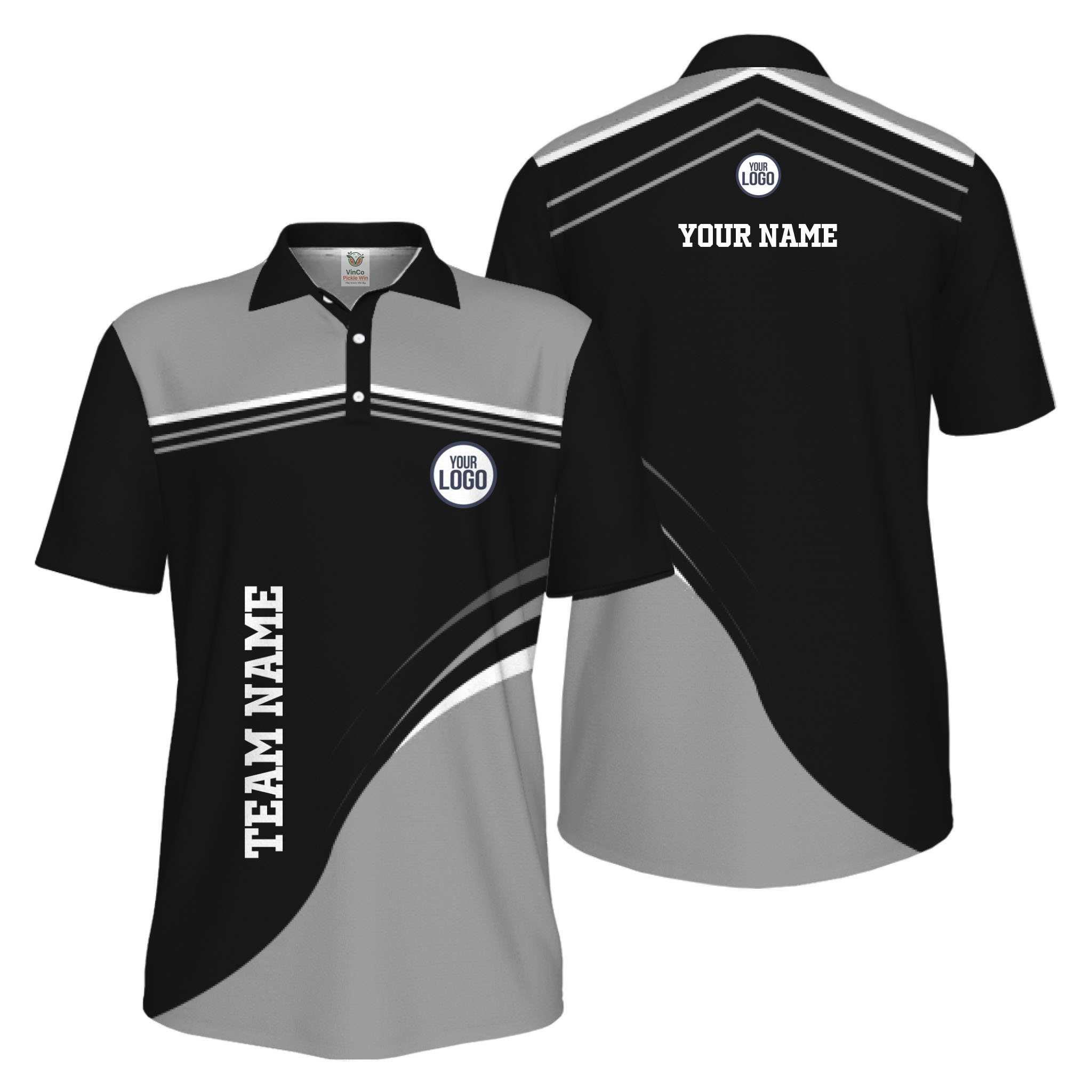 Picklewin Stylish Custom Athletic Uniform UV Protection Men Polo Shirt