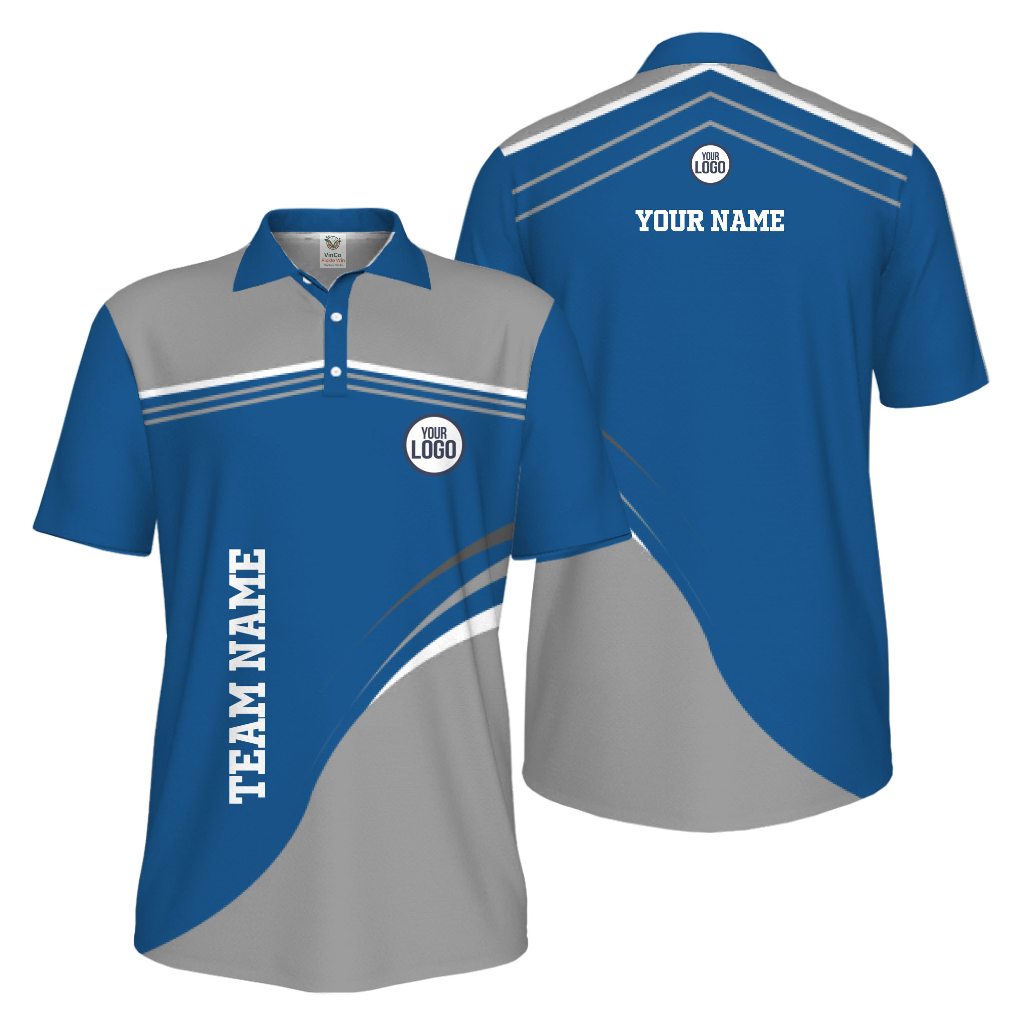 Picklewin Stylish Custom Athletic Uniform UV Protection Men Polo Shirt