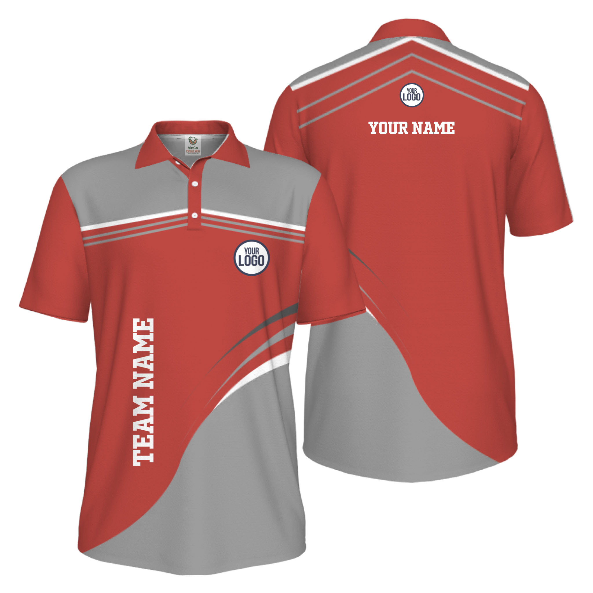 Picklewin Stylish Custom Athletic Uniform UV Protection Men Polo Shirt