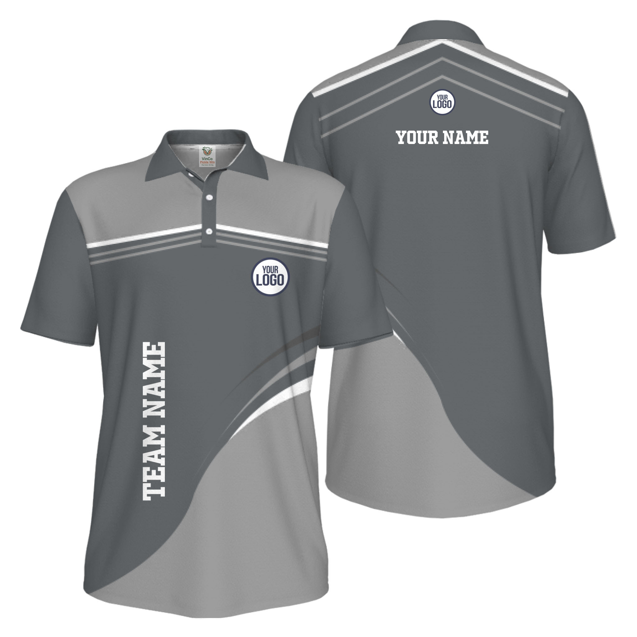 Picklewin Stylish Custom Athletic Uniform UV Protection Men Polo Shirt