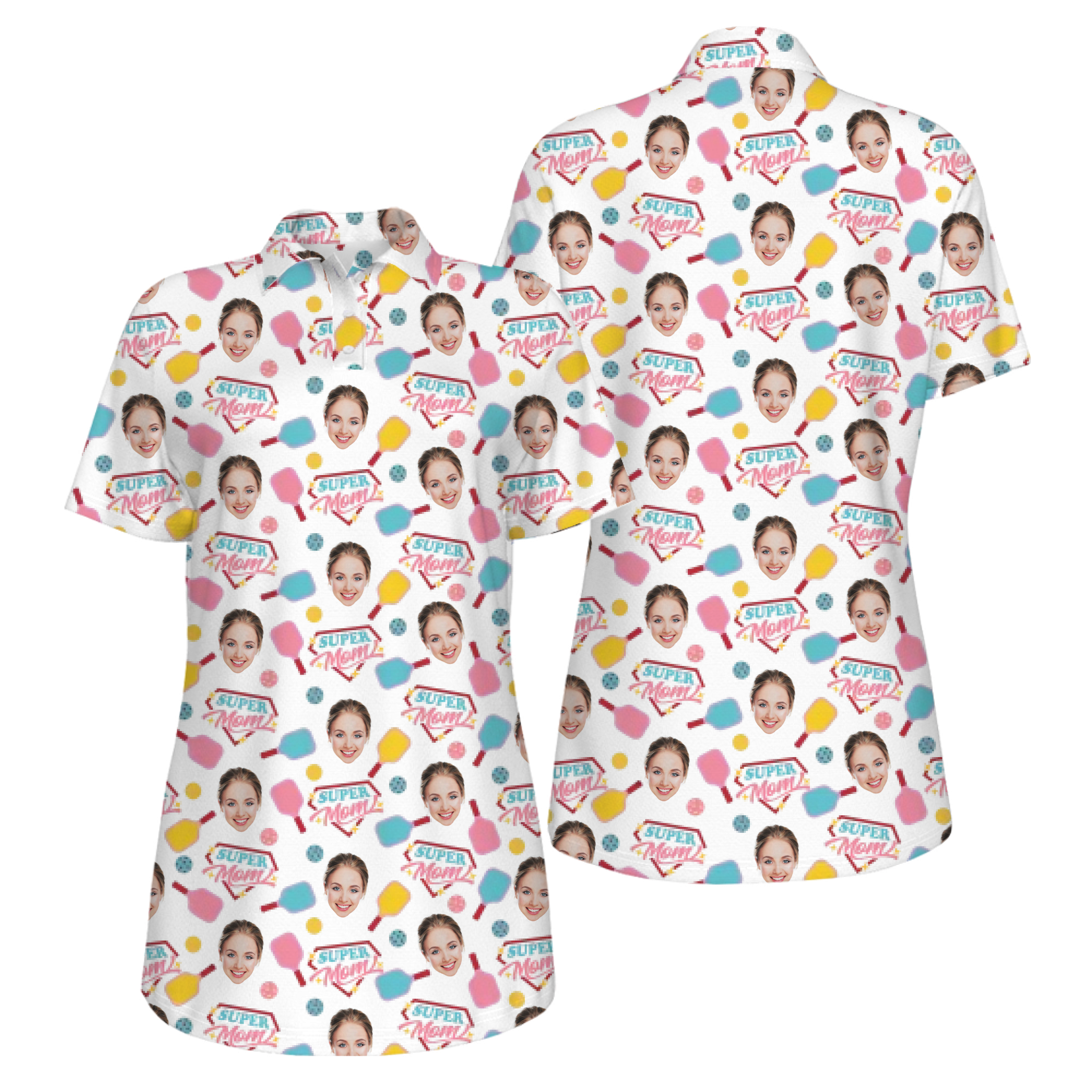 Picklewin Super Mom UV Protection Pickleball Shirt For Mother's Day