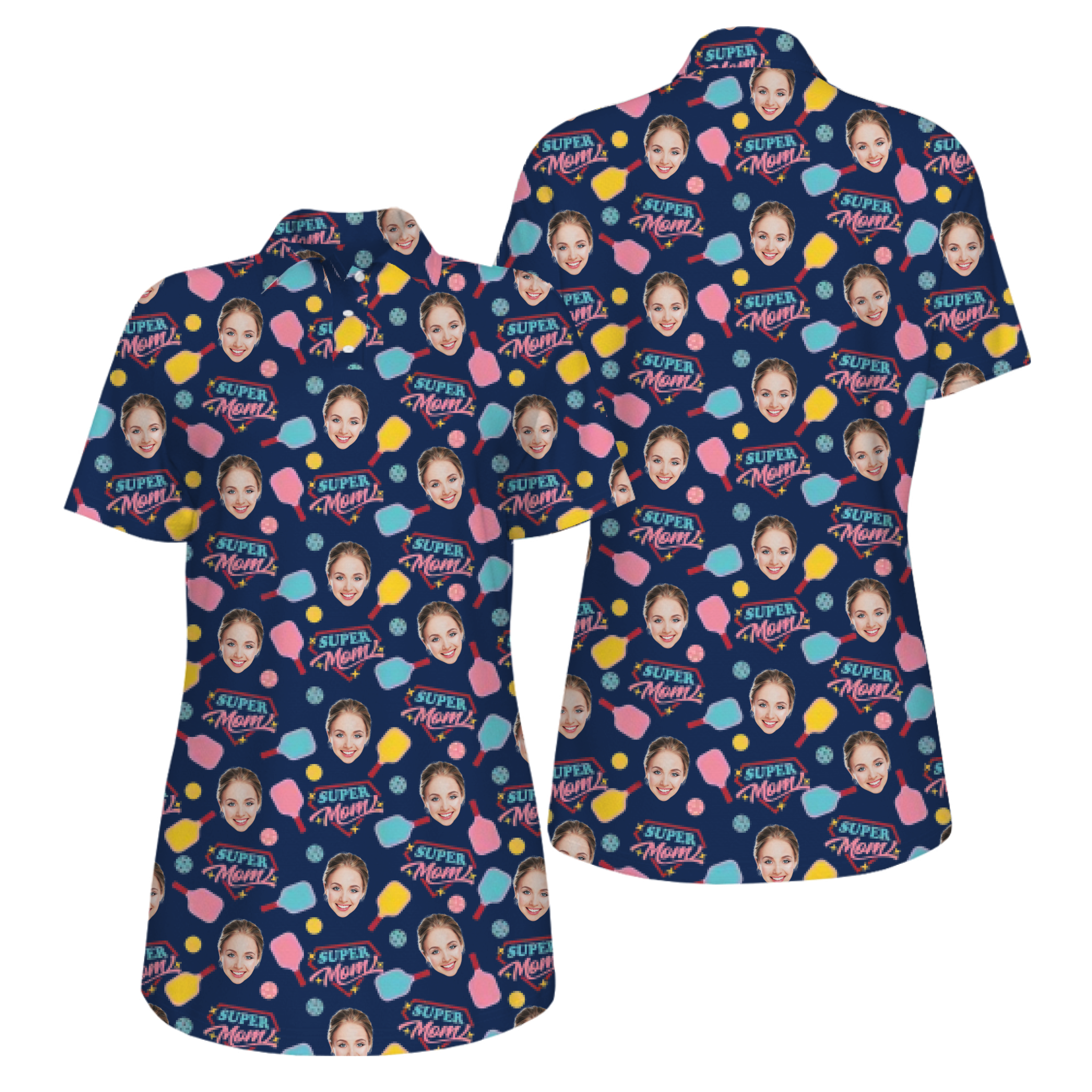 Picklewin Super Mom UV Protection Pickleball Shirt For Mother's Day