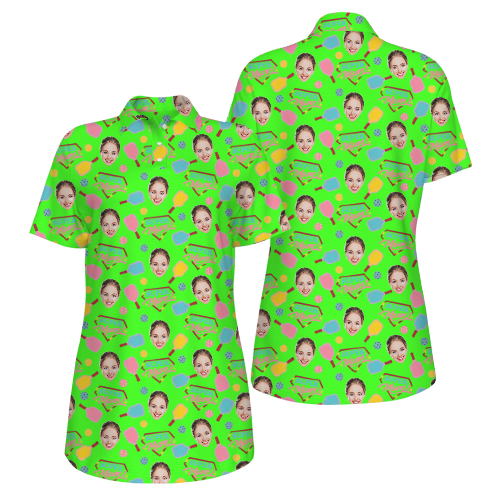 Picklewin Super Mom UV Protection Pickleball Shirt For Mother's Day