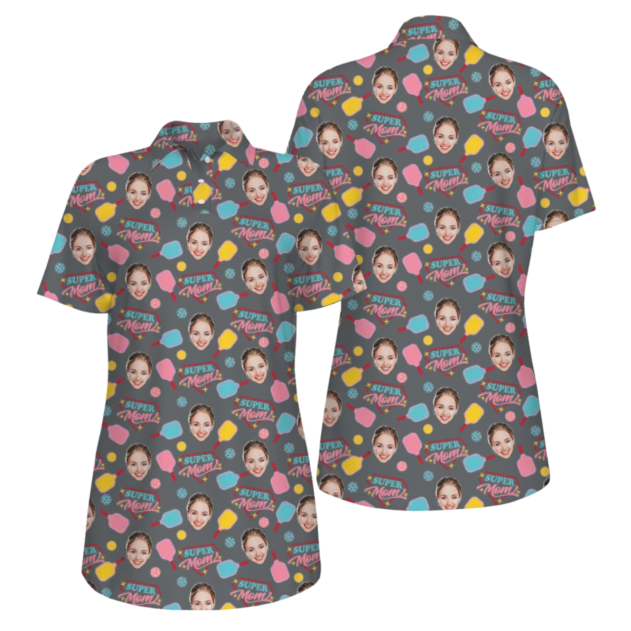 Picklewin Super Mom UV Protection Pickleball Shirt For Mother's Day