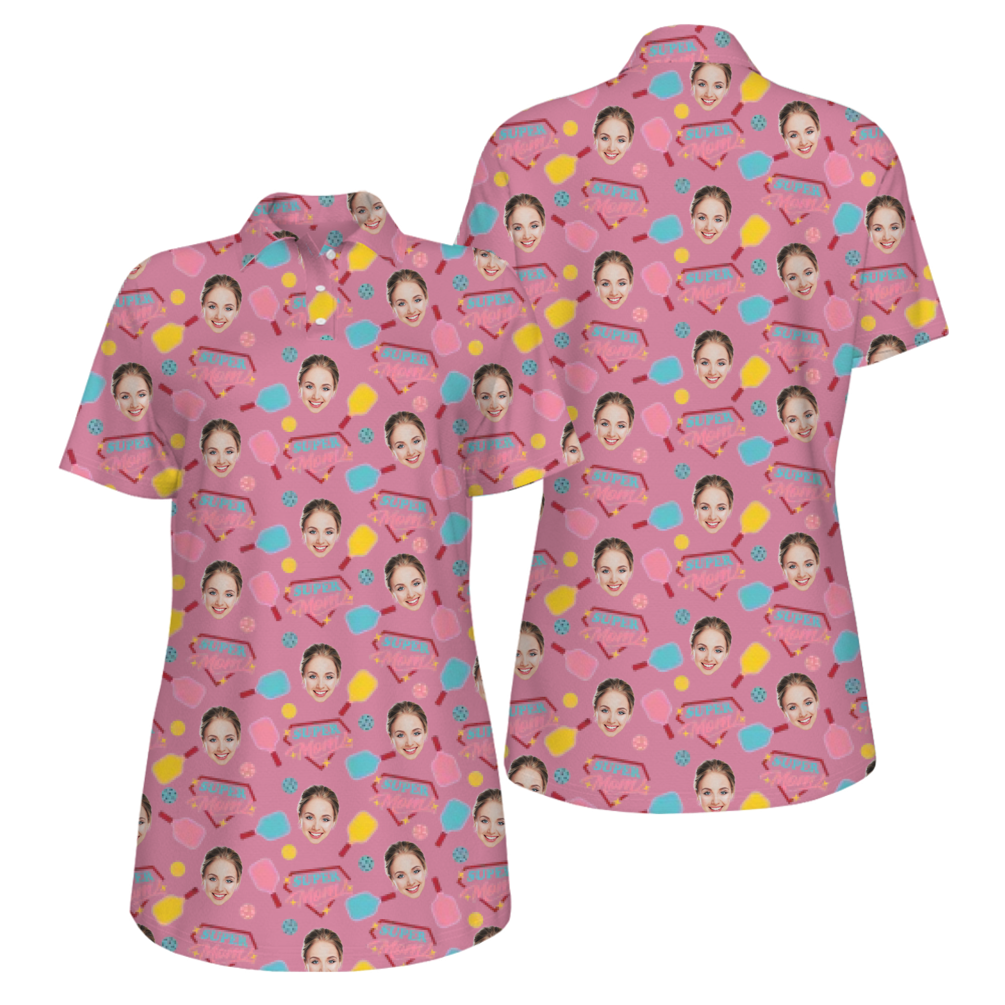 Picklewin Super Mom UV Protection Pickleball Shirt For Mother's Day