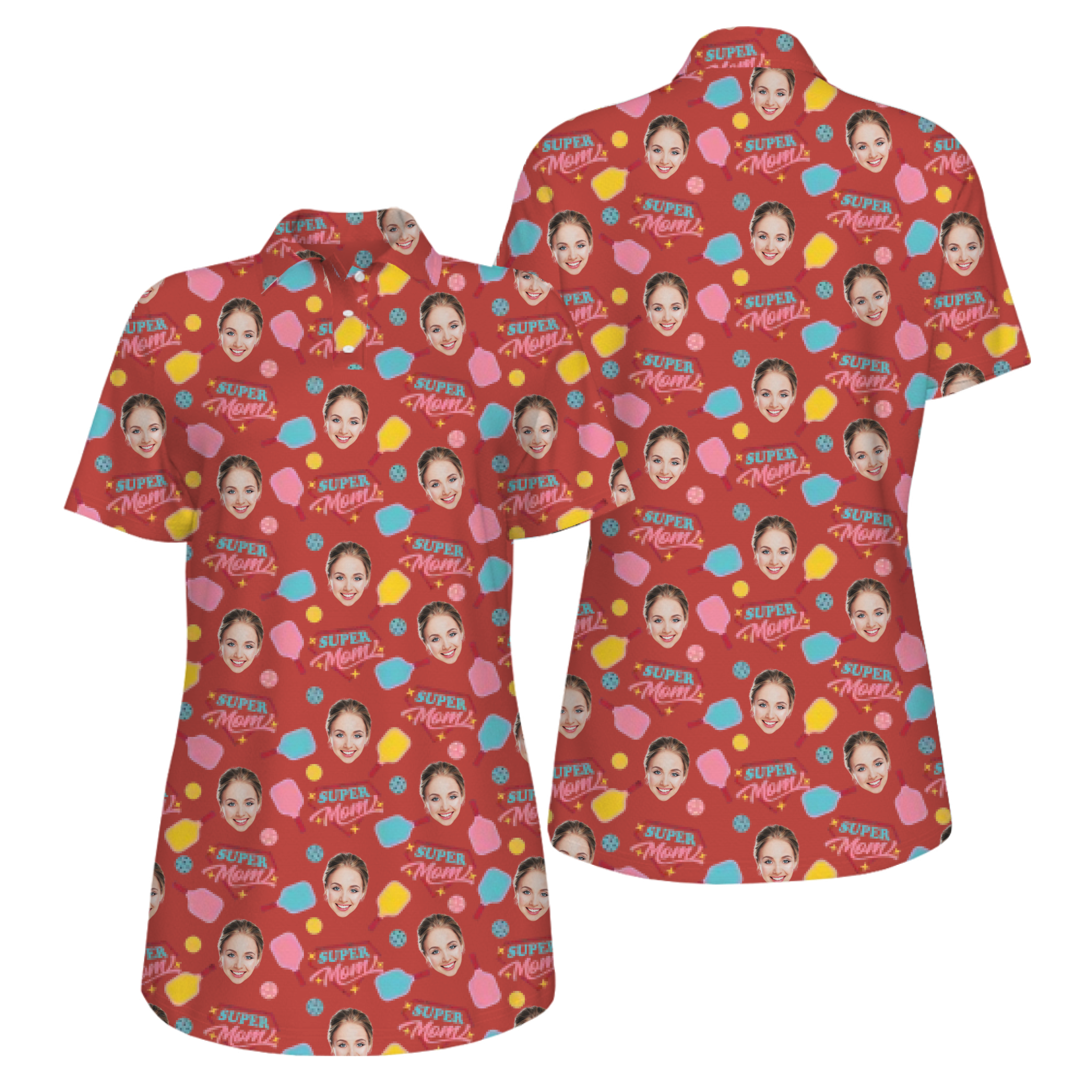 Picklewin Super Mom UV Protection Pickleball Shirt For Mother's Day