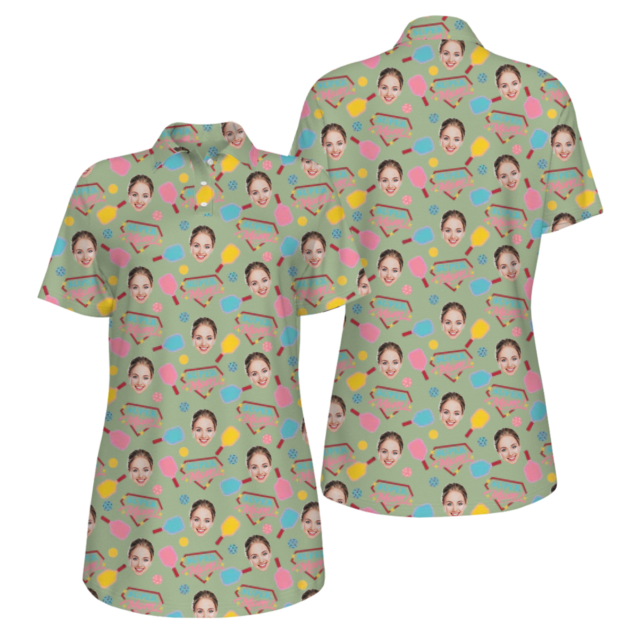 Picklewin Super Mom UV Protection Pickleball Shirt For Mother's Day