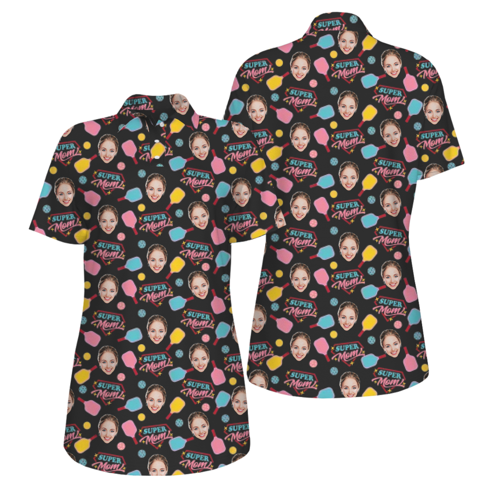 Picklewin Super Mom UV Protection Pickleball Shirt For Mother's Day