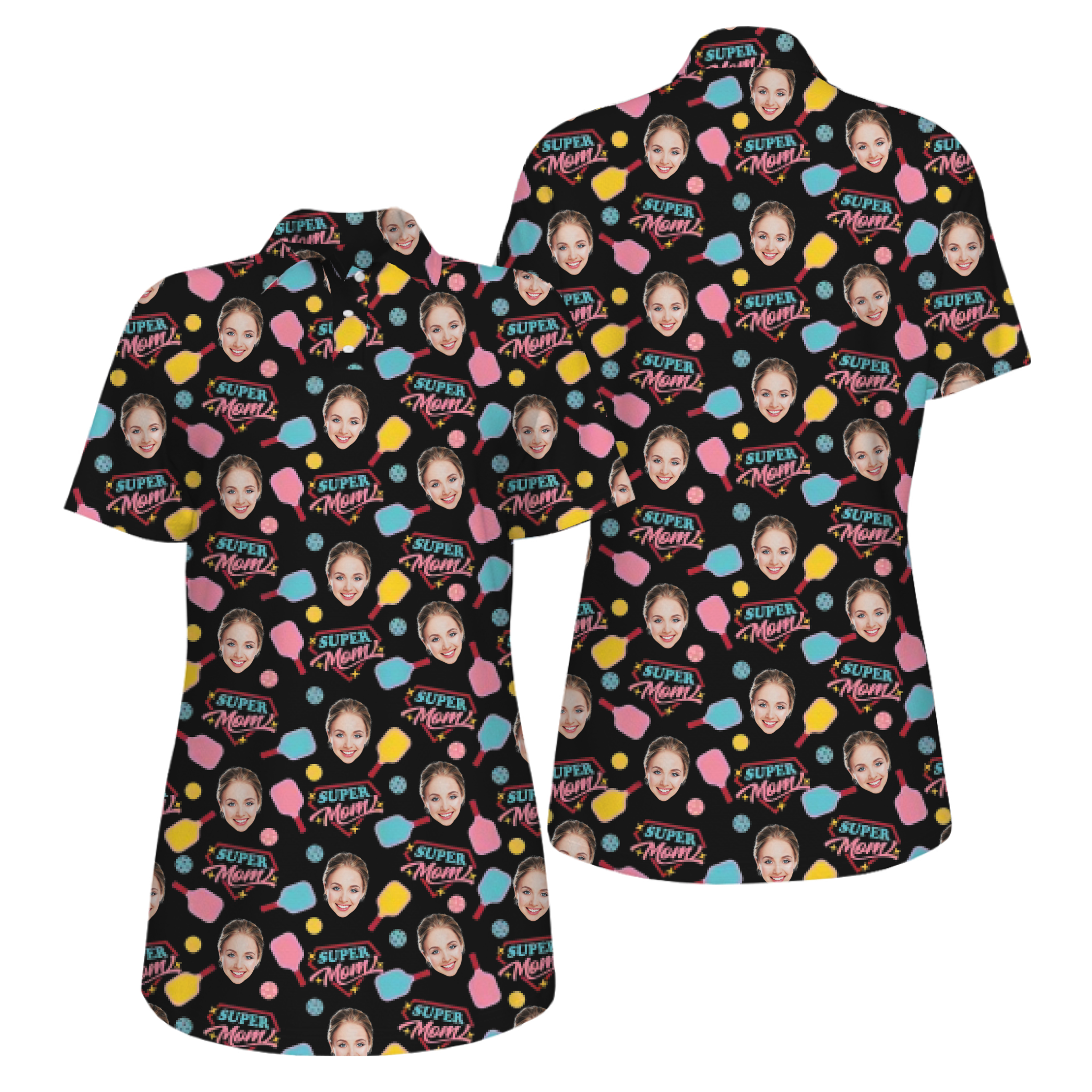 Picklewin Super Mom UV Protection Pickleball Shirt For Mother's Day