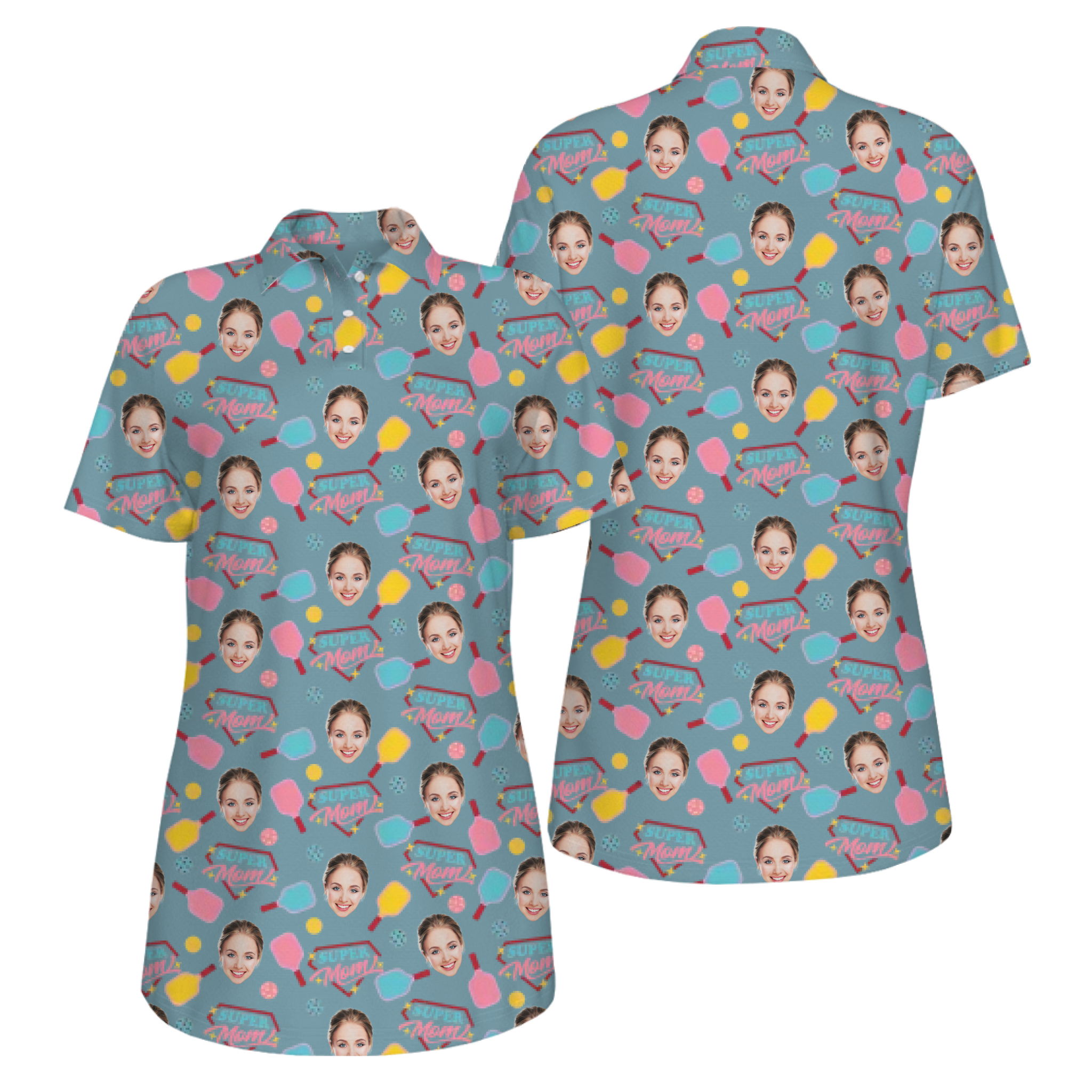 Picklewin Super Mom UV Protection Pickleball Shirt For Mother's Day