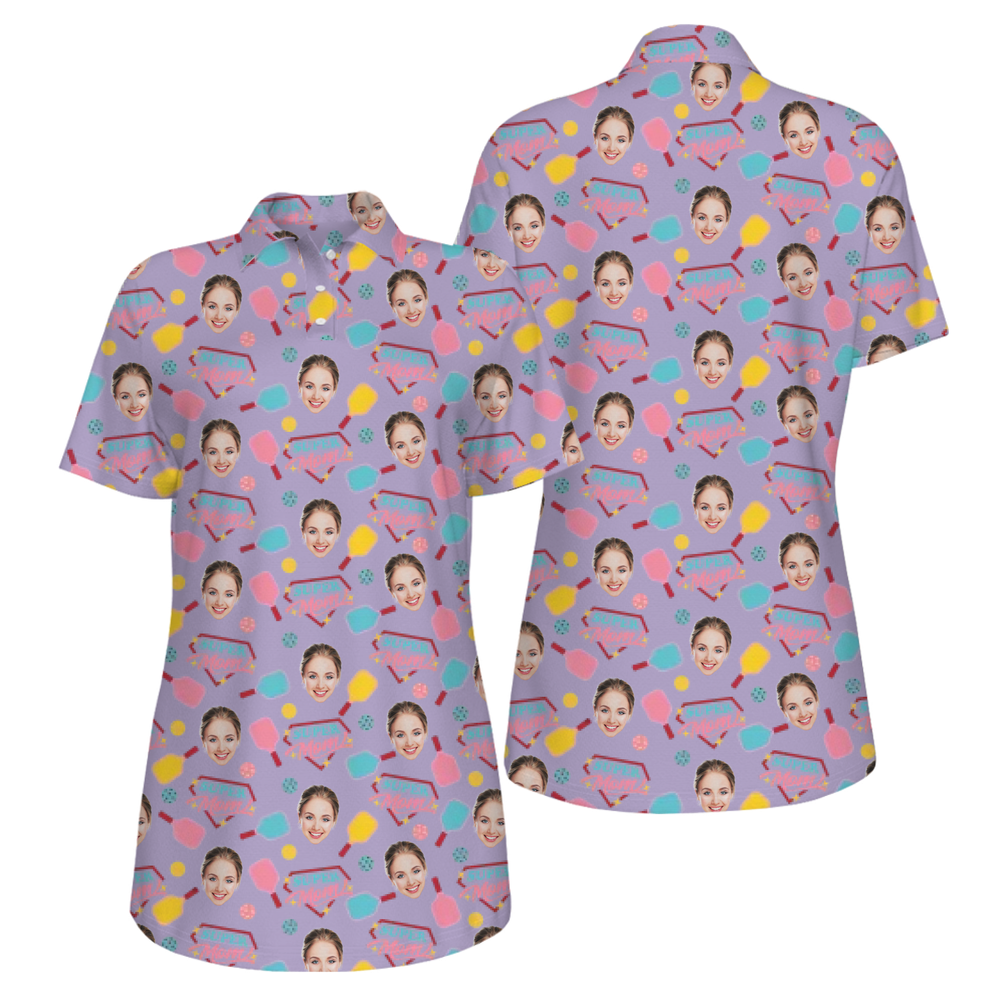 Picklewin Super Mom UV Protection Pickleball Shirt For Mother's Day