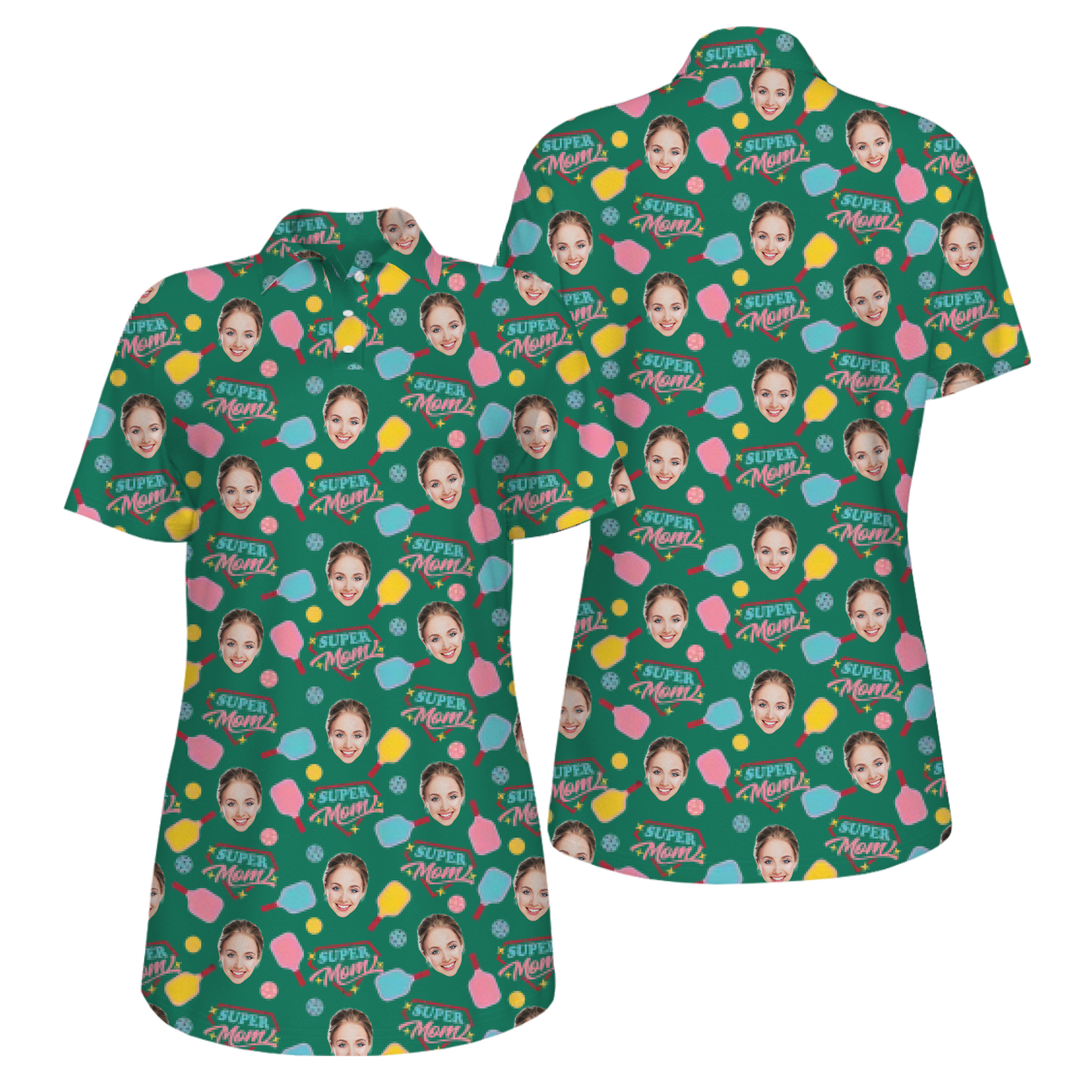 Picklewin Super Mom UV Protection Pickleball Shirt For Mother's Day