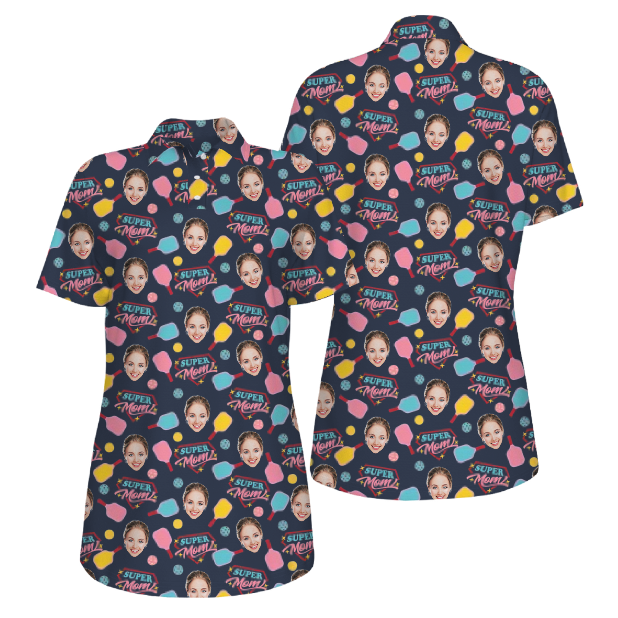 Picklewin Super Mom UV Protection Pickleball Shirt For Mother's Day