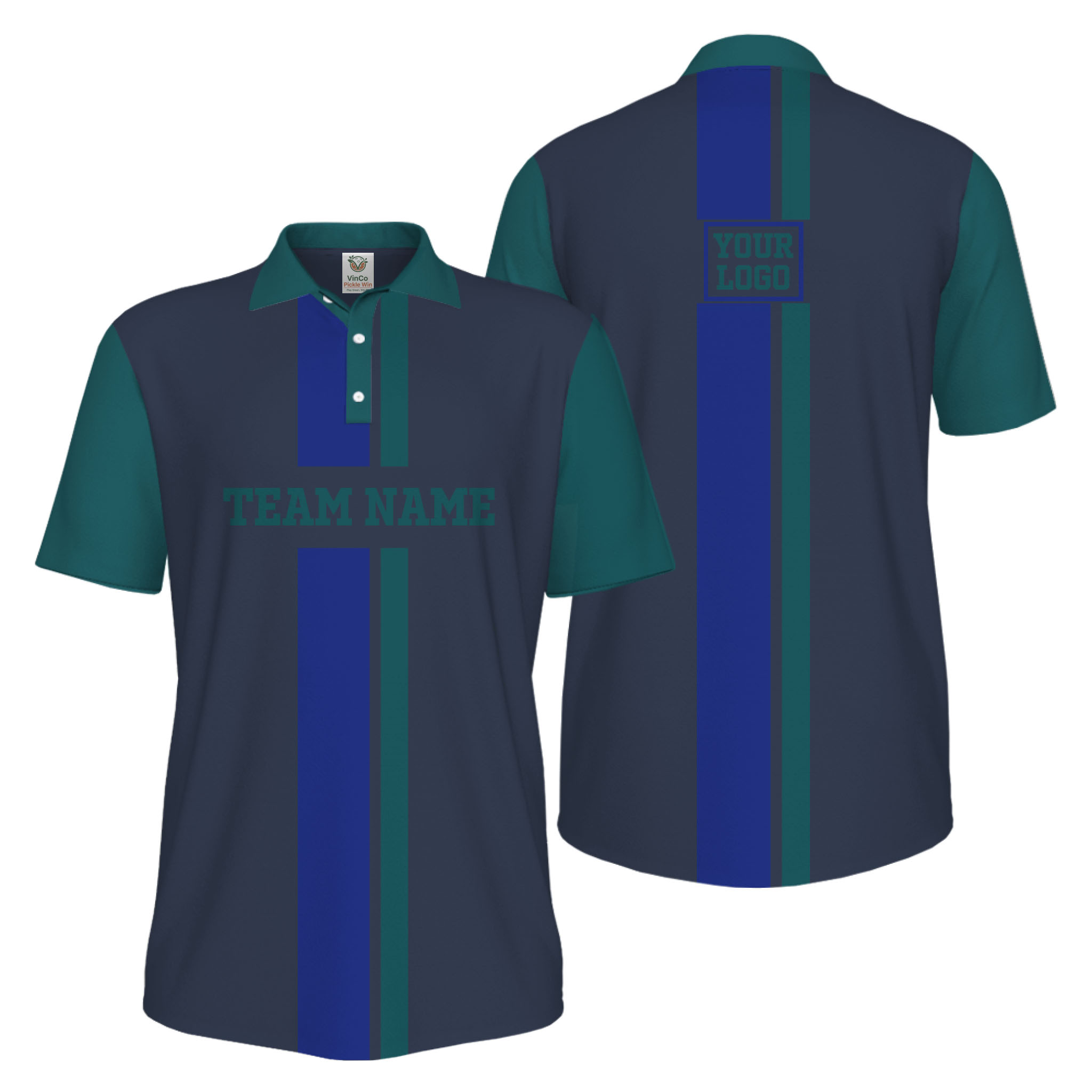 Picklewin Trendy Custom Logo Team Performance UV Protection Men Polo Shirt