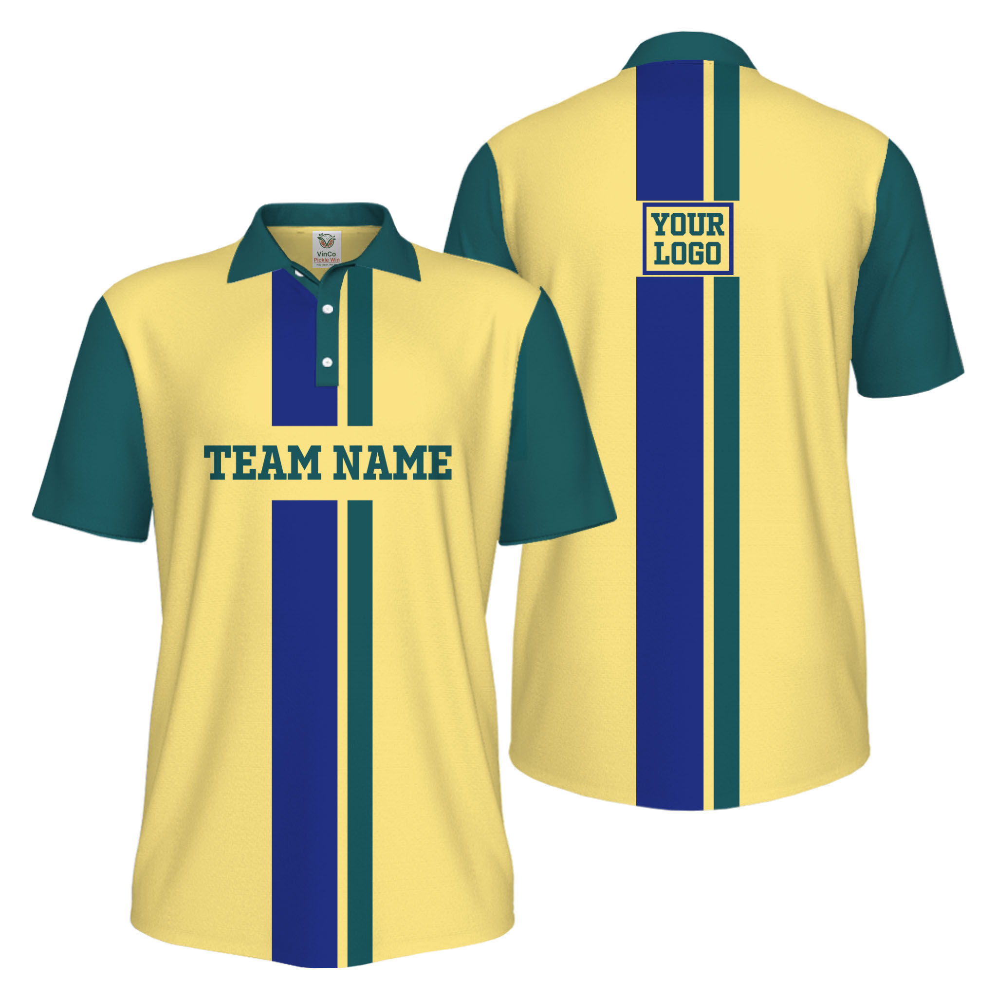 Picklewin Trendy Custom Logo Team Performance UV Protection Men Polo Shirt