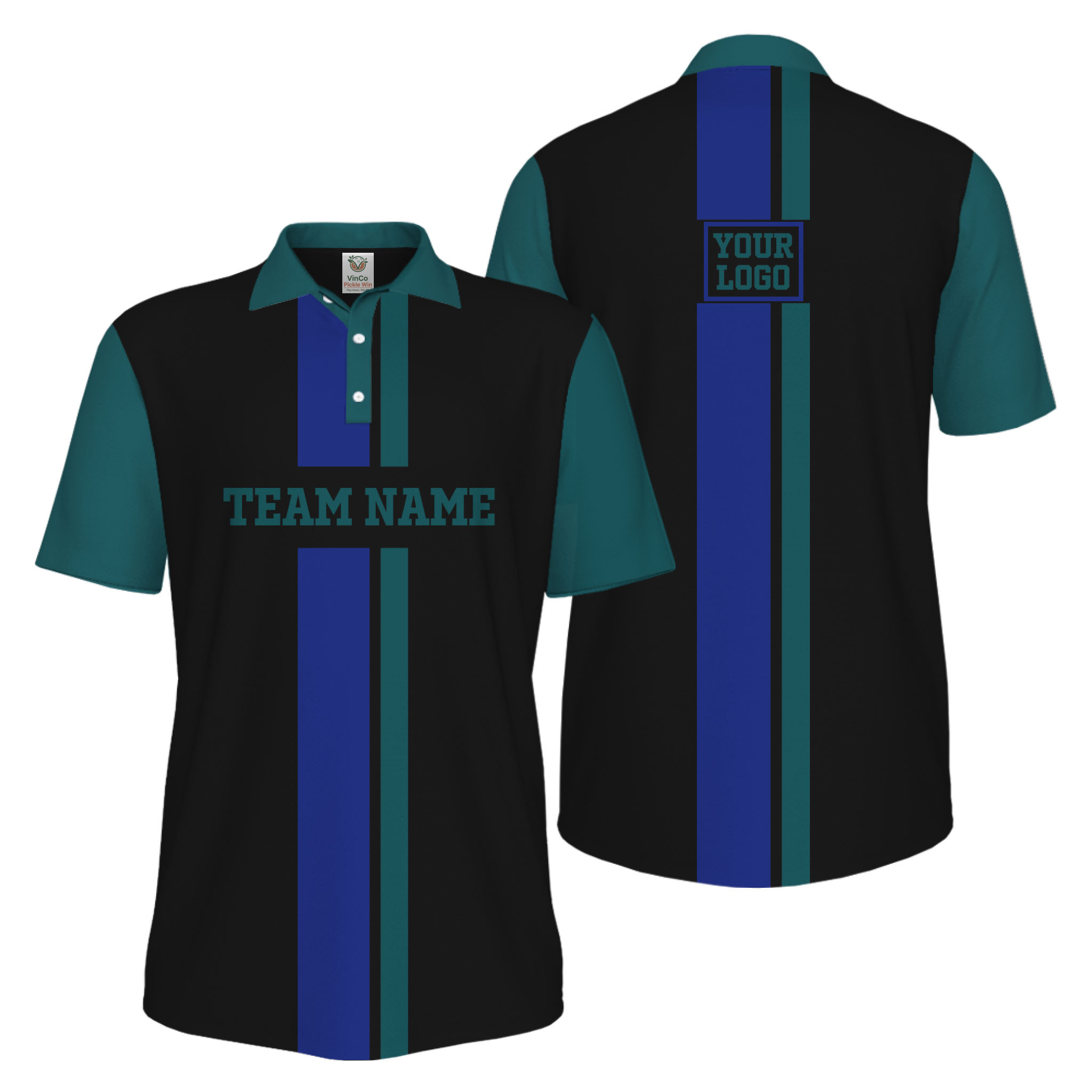 Picklewin Trendy Custom Logo Team Performance UV Protection Men Polo Shirt