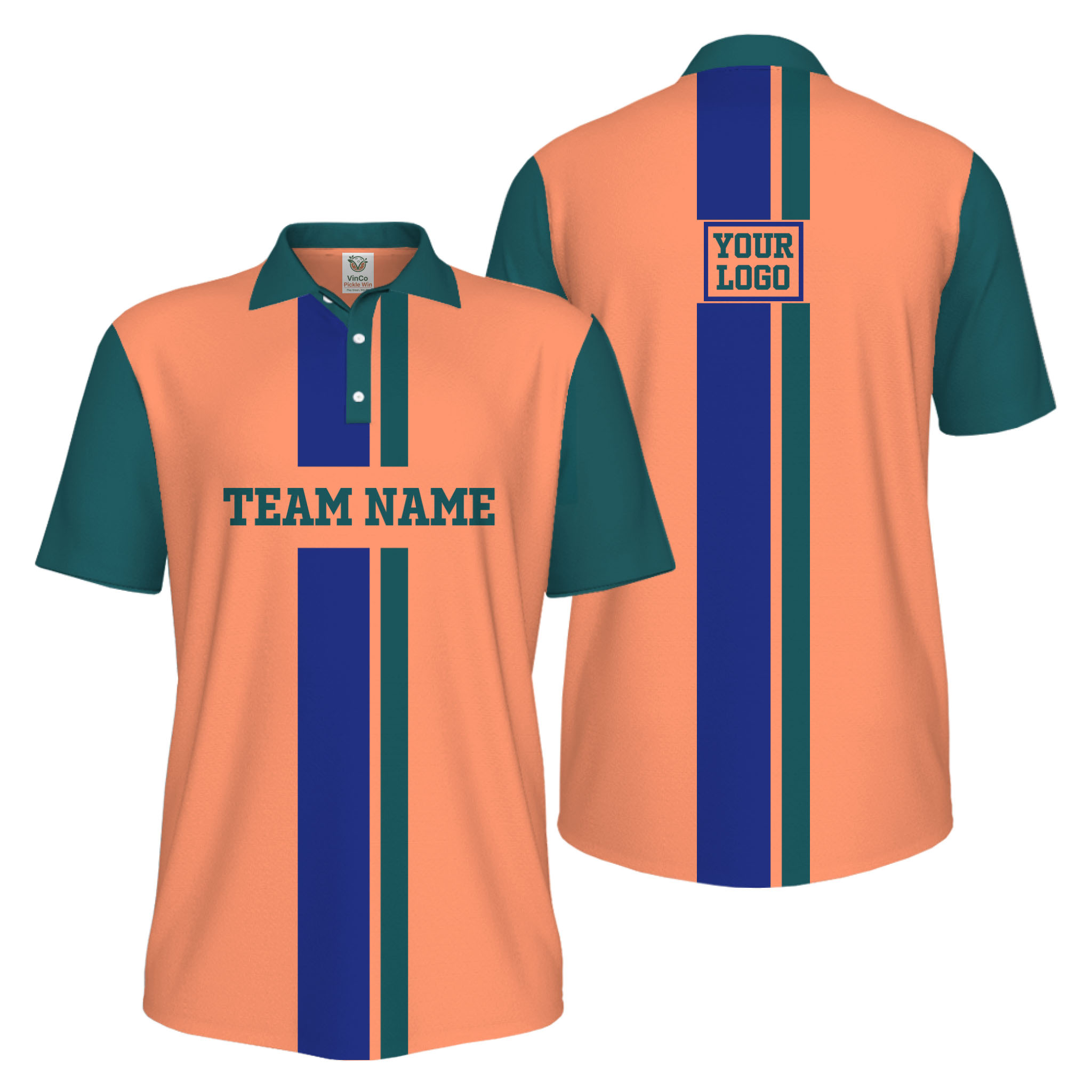 Picklewin Trendy Custom Logo Team Performance UV Protection Men Polo Shirt